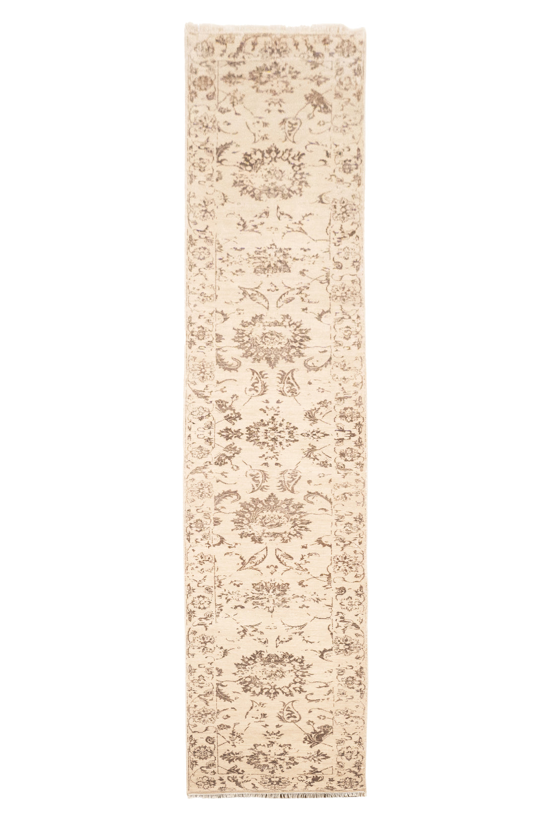 Handknotted Carpet DIA- 391 JK-A,  Ivory & Brown