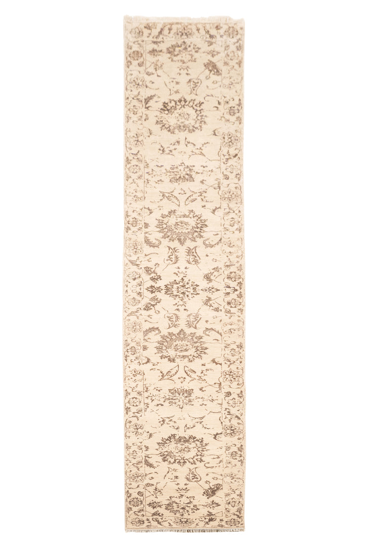 Handknotted Carpet DIA- 391 JK-A,  Ivory & Brown