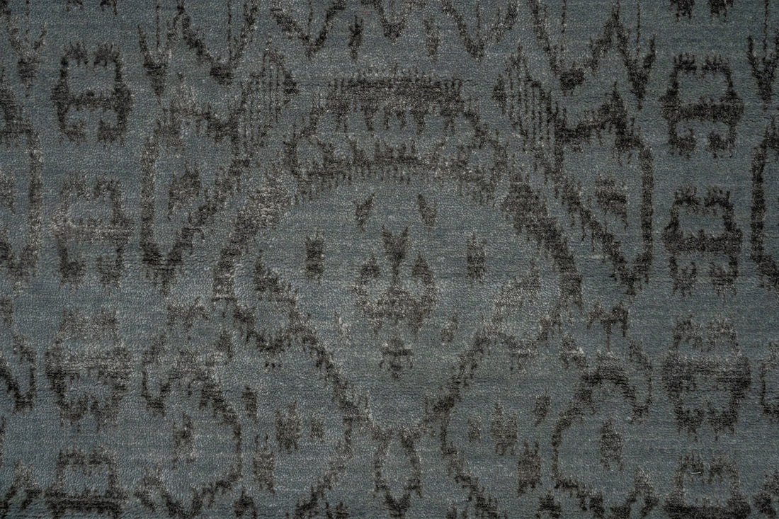 Handknotted Carpet DIA- 396 EKT L,  Gray & Jet