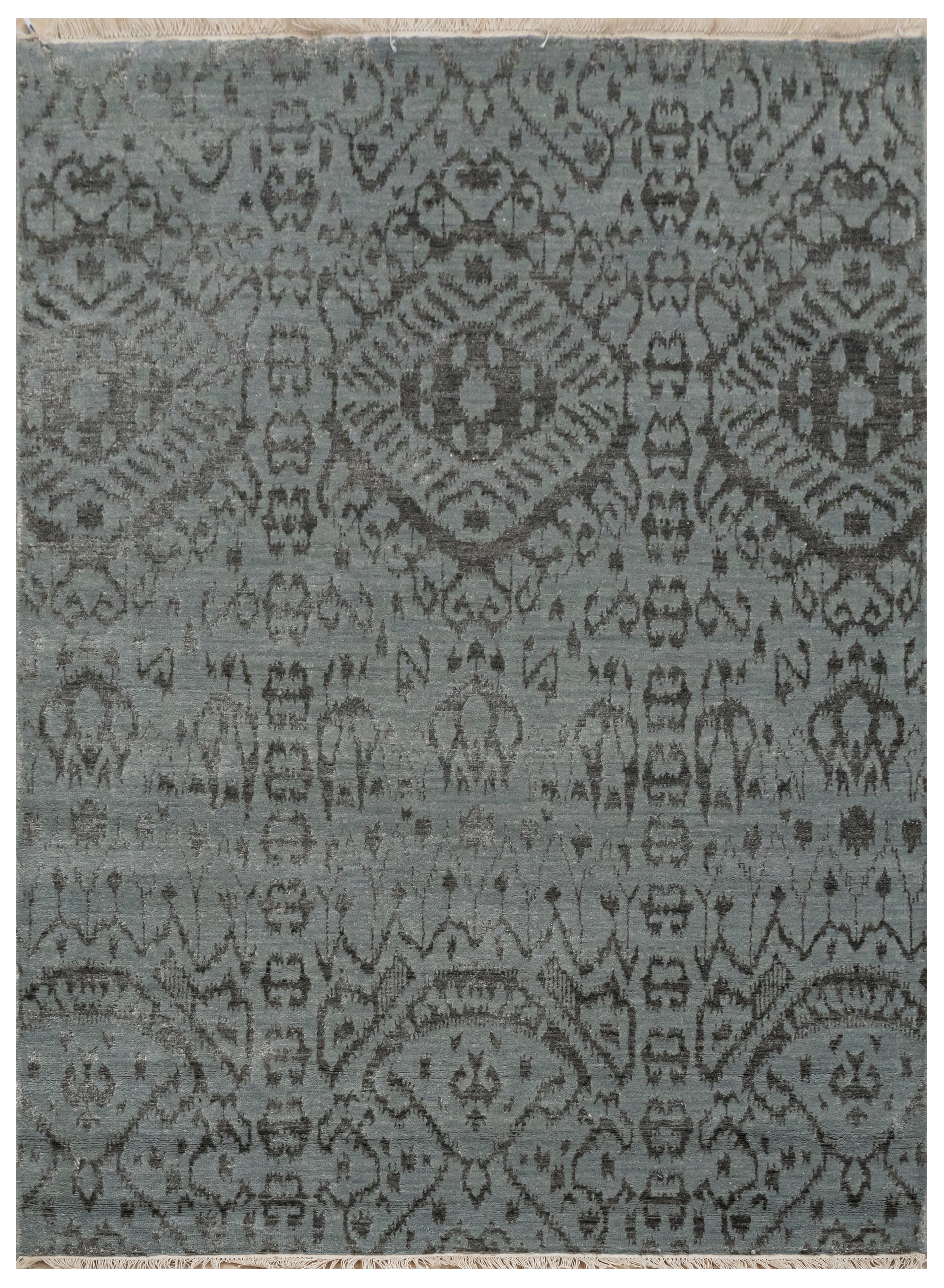 Handknotted Carpet DIA- 396 EKT L,  Gray & Jet