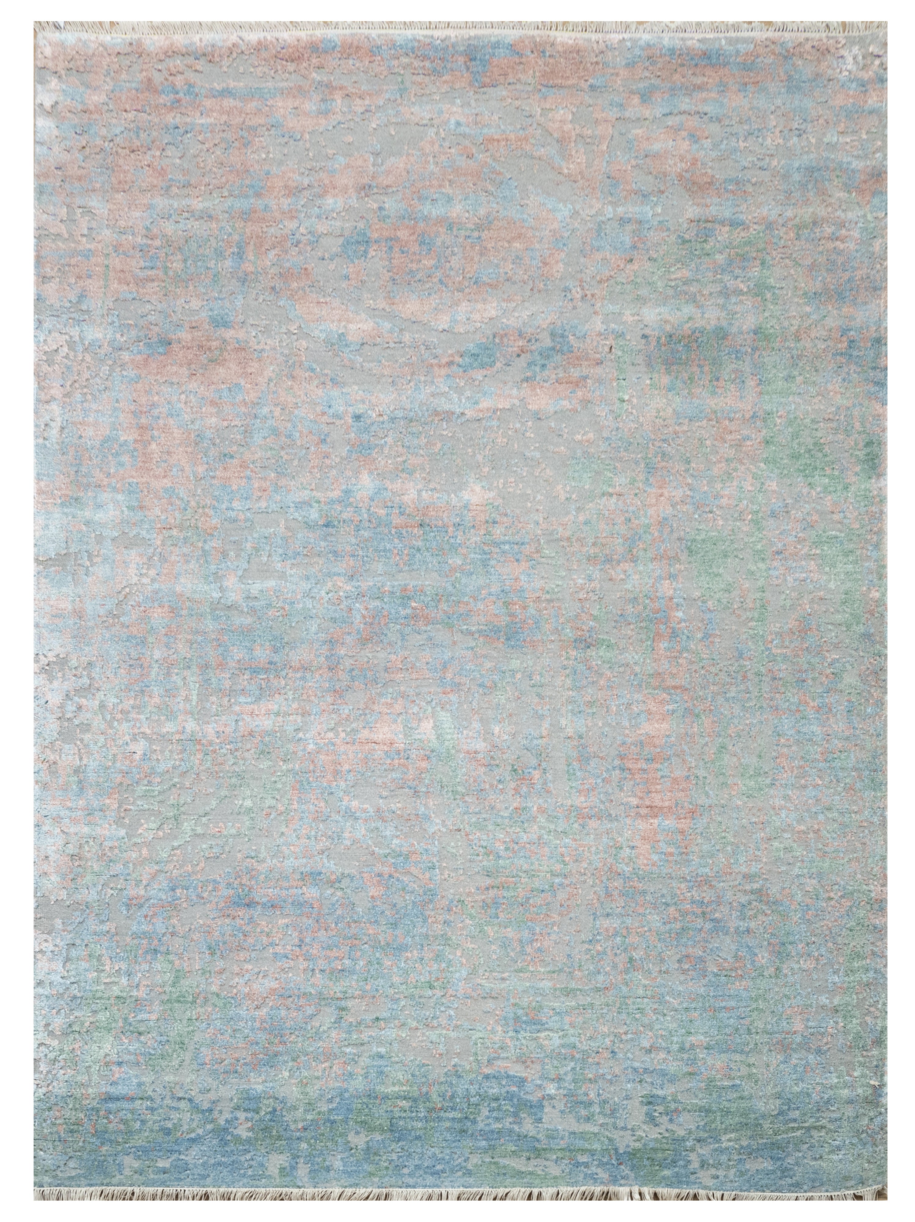 Abstract Design  Handknotted Carpet DIA- 428 GALAXY 18, Silver Mix