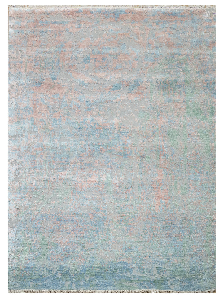 Abstract Design  Handknotted Carpet DIA- 428 GALAXY 18, Silver Mix