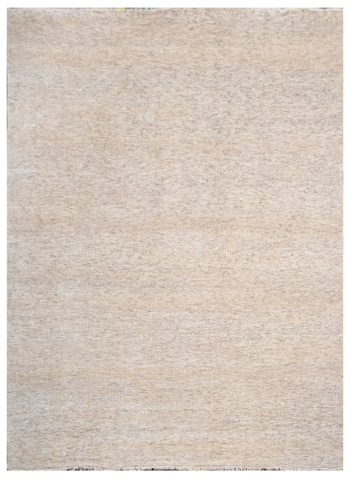 Handknotted Carpet DIA- 43 MCN,  Dark Vanilla & Platinum