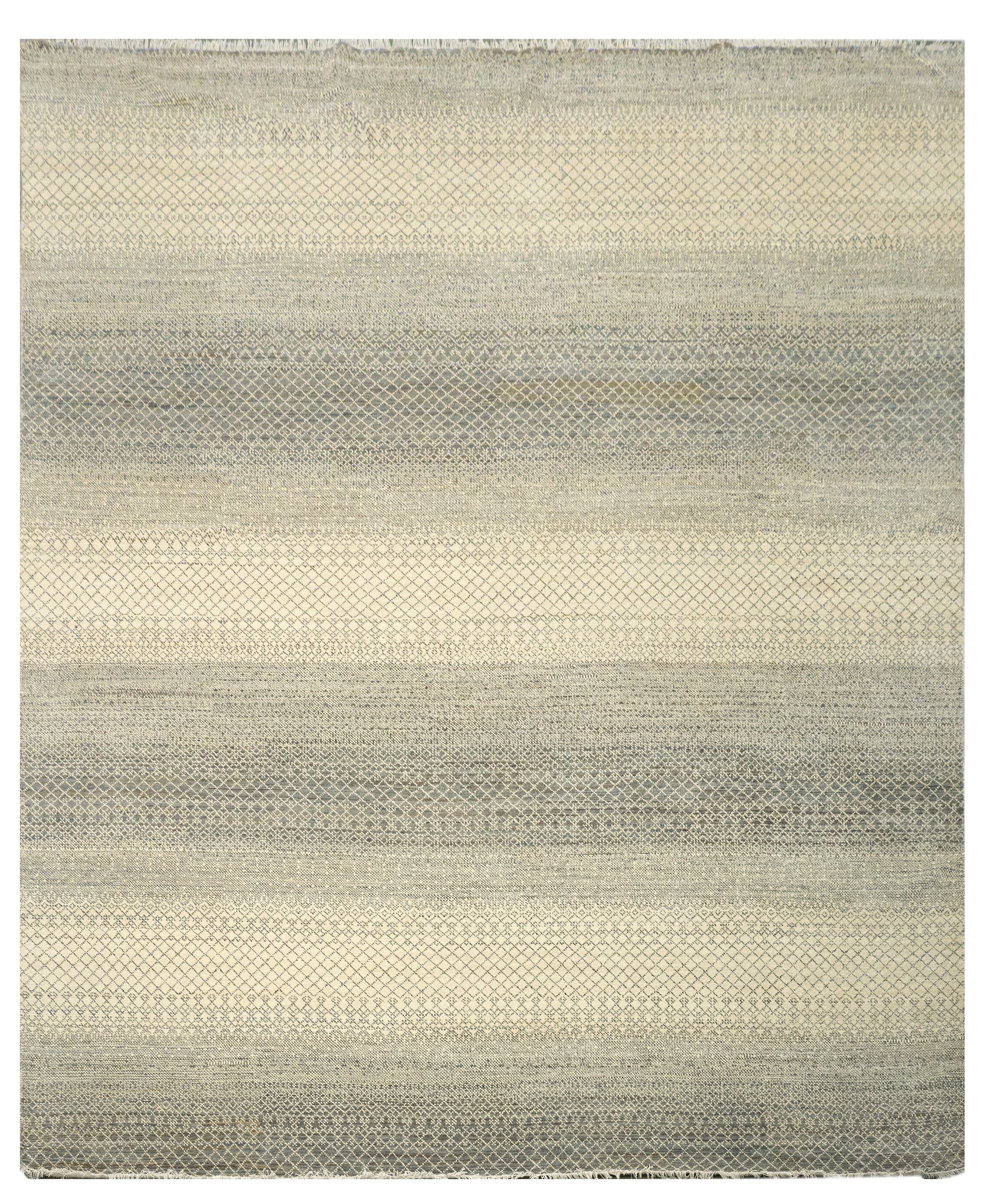 Handknotted Carpet, DIA- 434 DCM, Grey &Ivory