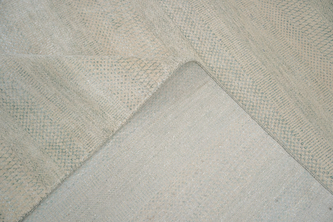 Handknotted Rug  DIA- 44 MCN Khaki & Nickel