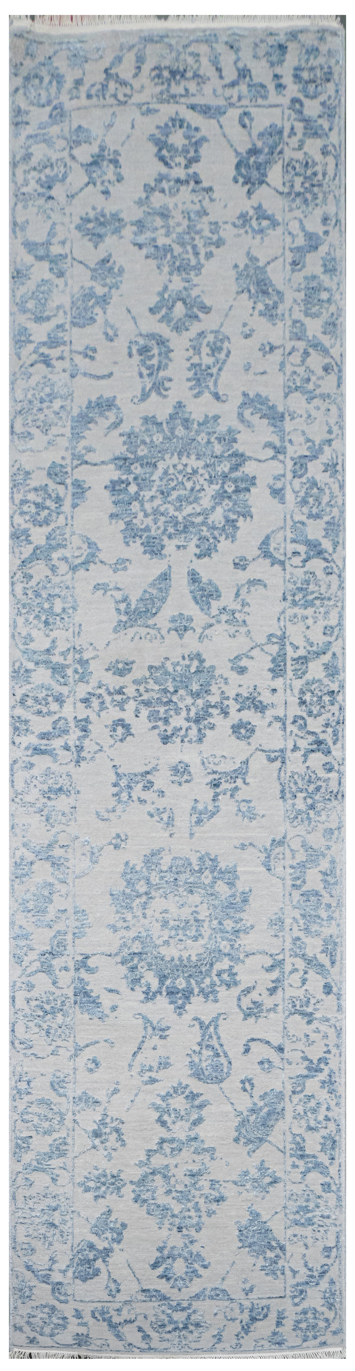 Handknotted Carpet DIA- 472 JK-A, Silver & Blue