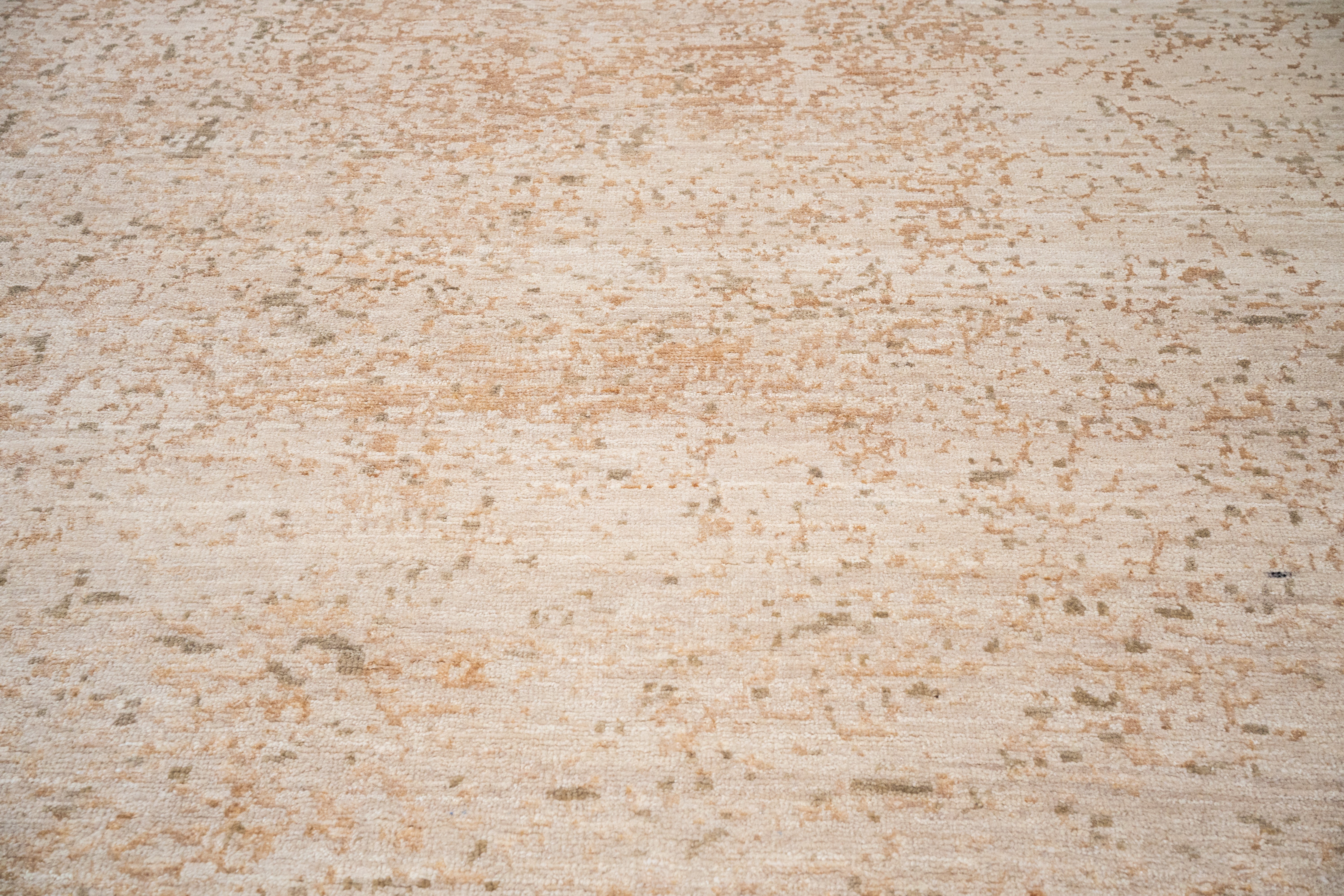 Abstract Design  Handknotted Carpet DIA: 505 GALAXY-AJ Pastel Gray, Pastel Brown & Beaver