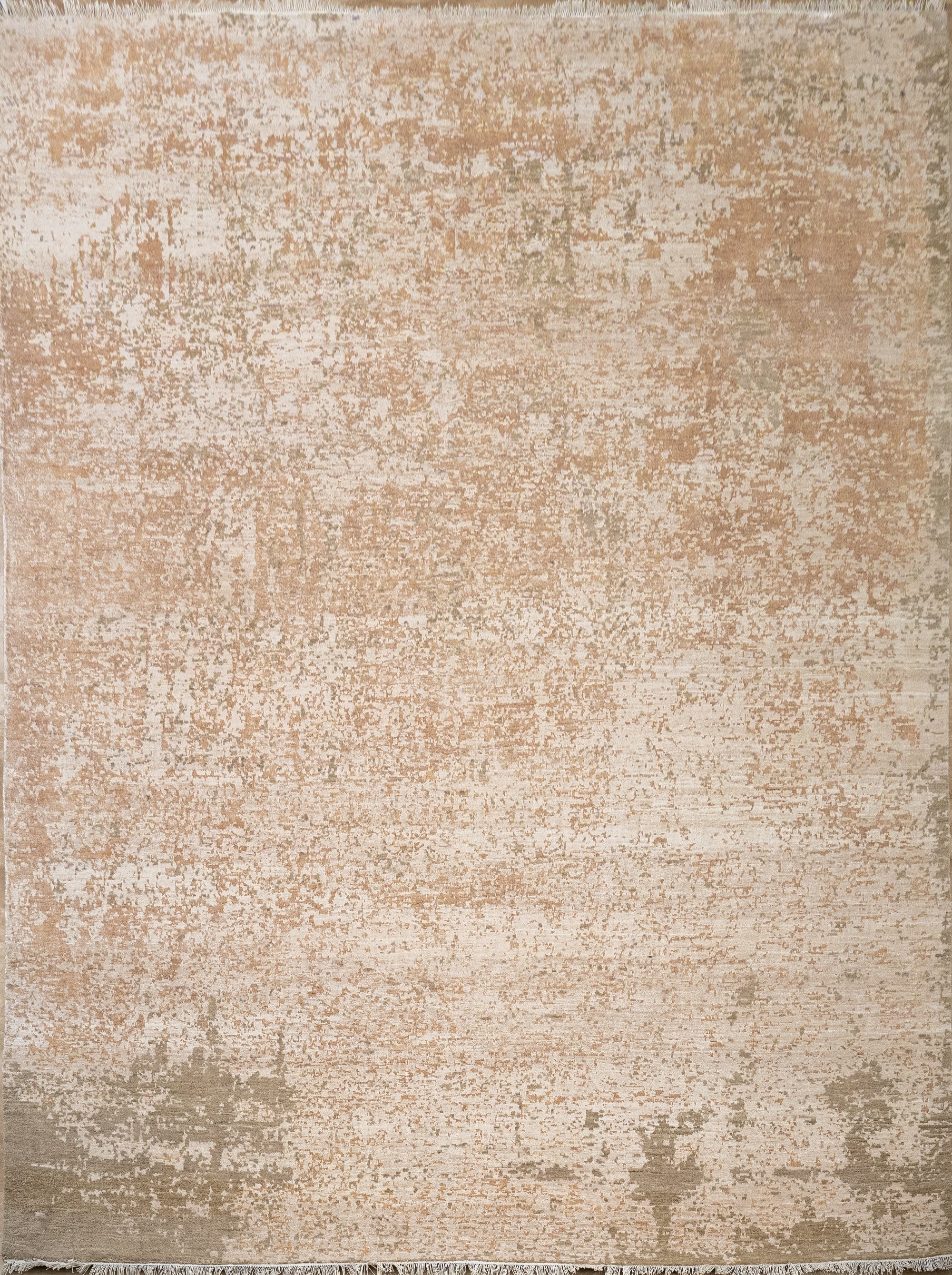 Abstract Design  Handknotted Carpet DIA: 505 GALAXY-AJ Pastel Gray, Pastel Brown & Beaver