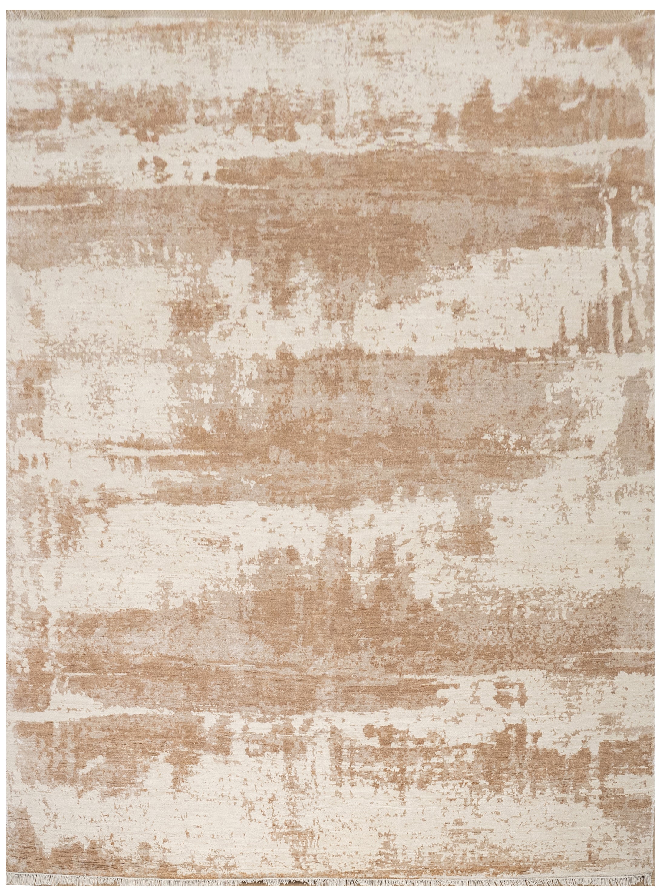 Abstract Design  Handknotted Carpet DIA- 598 GALAXY 23,  White Coffee & Beaver