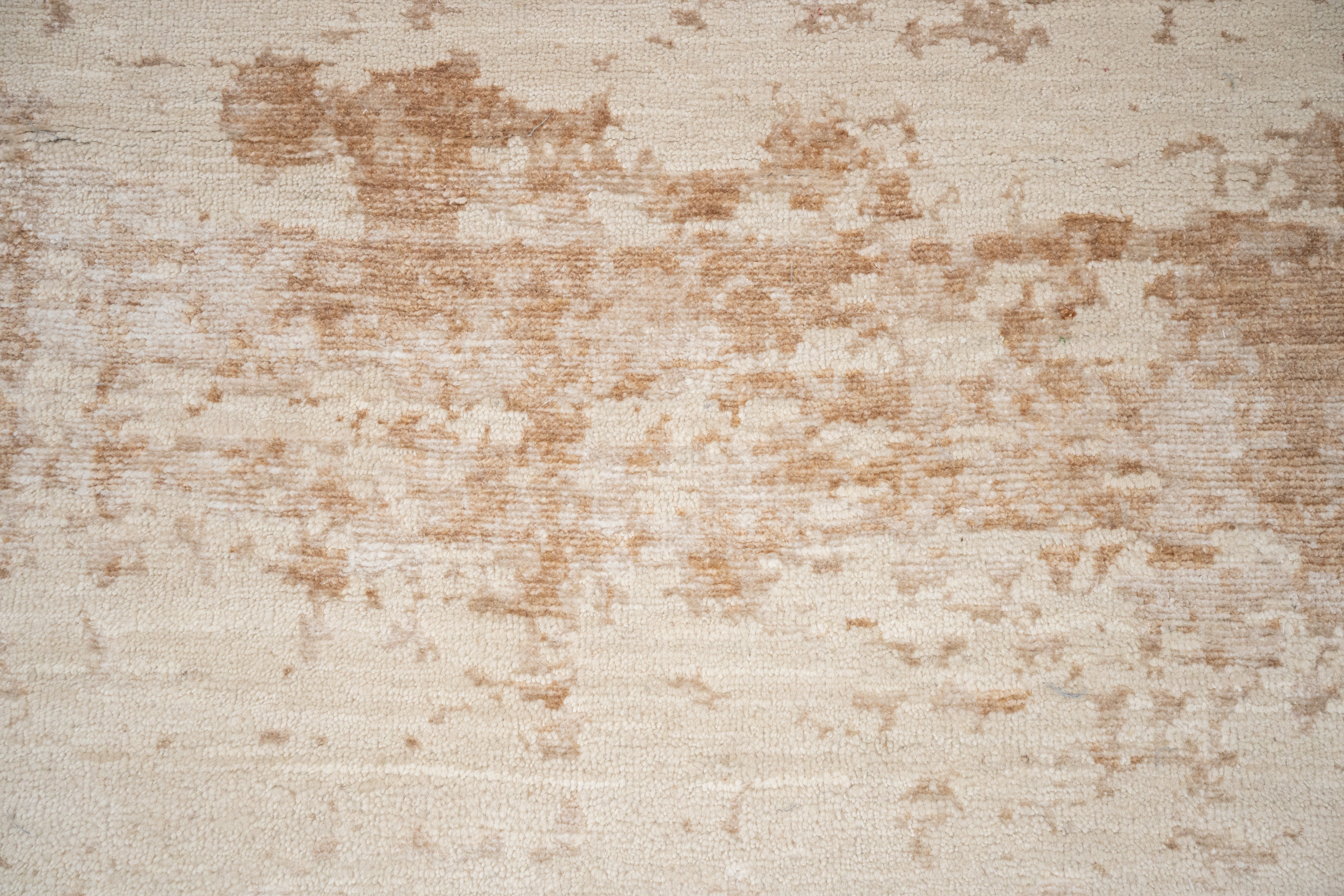 Abstract Design  Handknotted Carpet DIA- 598 GALAXY 23,  White Coffee & Beaver