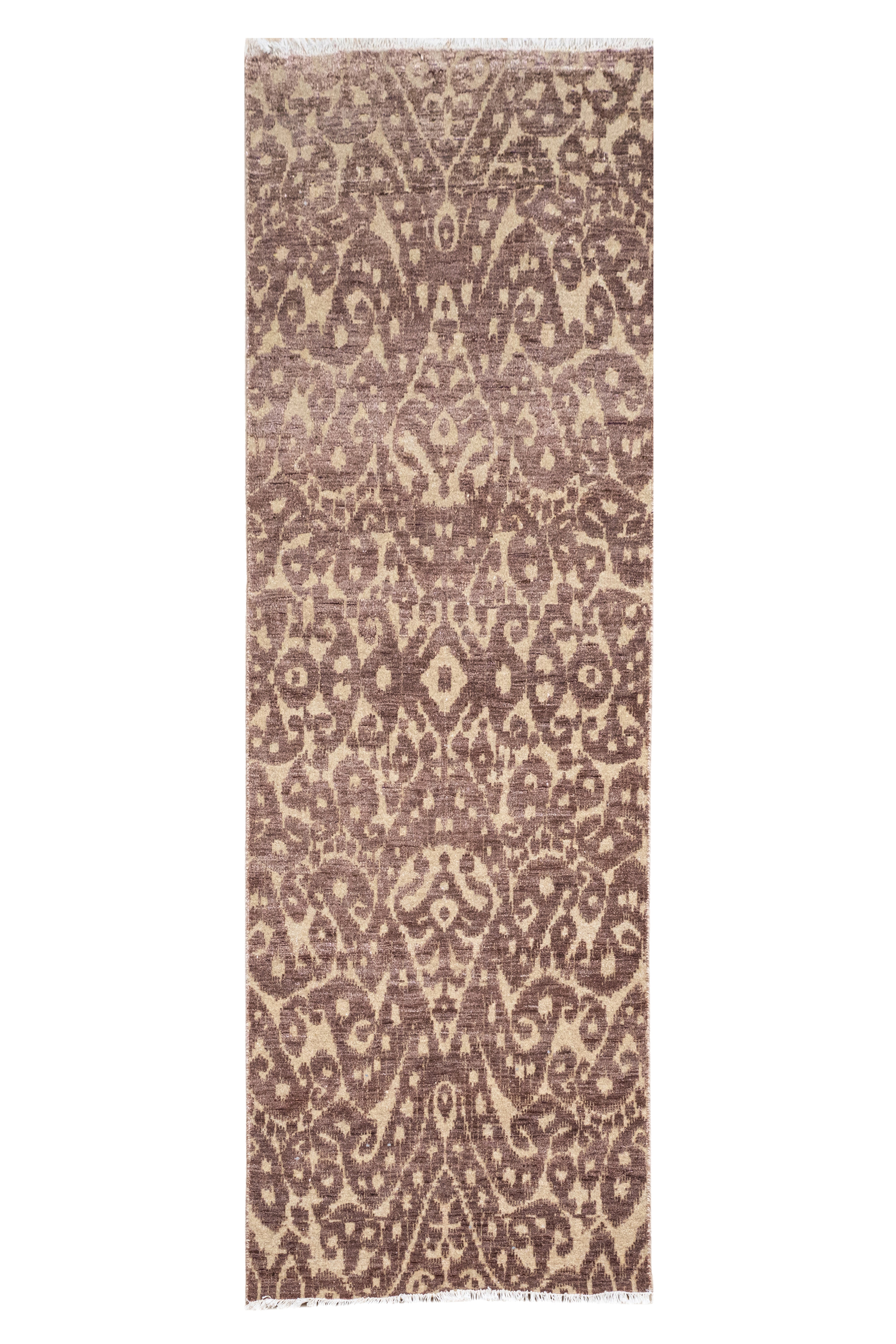 Handknotted Carpet DIA- 647 EKT 6, Pale Taupe & Pastel Brown