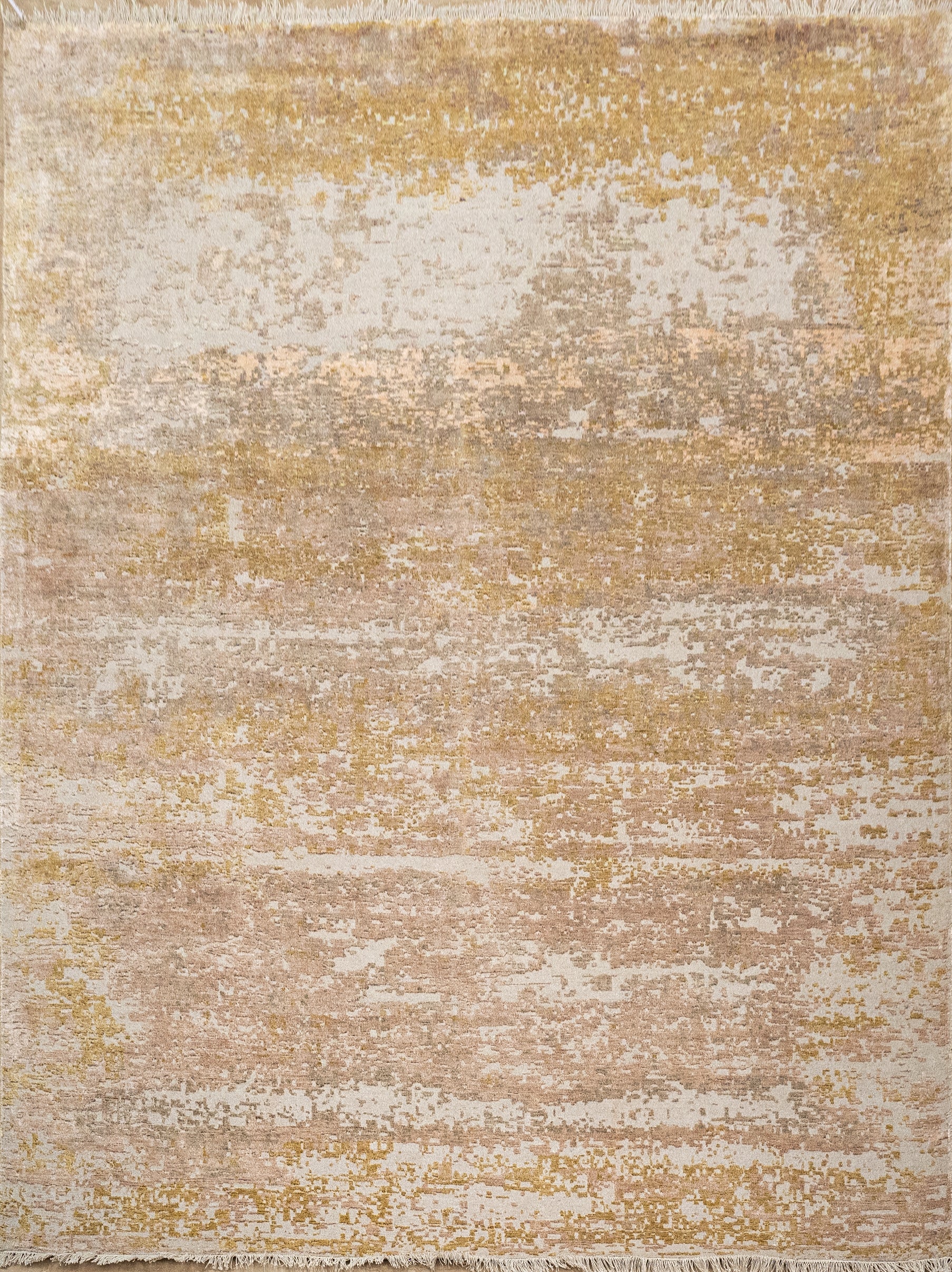 Abstract Design  Handknotted Carpet DIA - 669 GALAXY-T, Pastel Gray & Bronze(Metallic)
