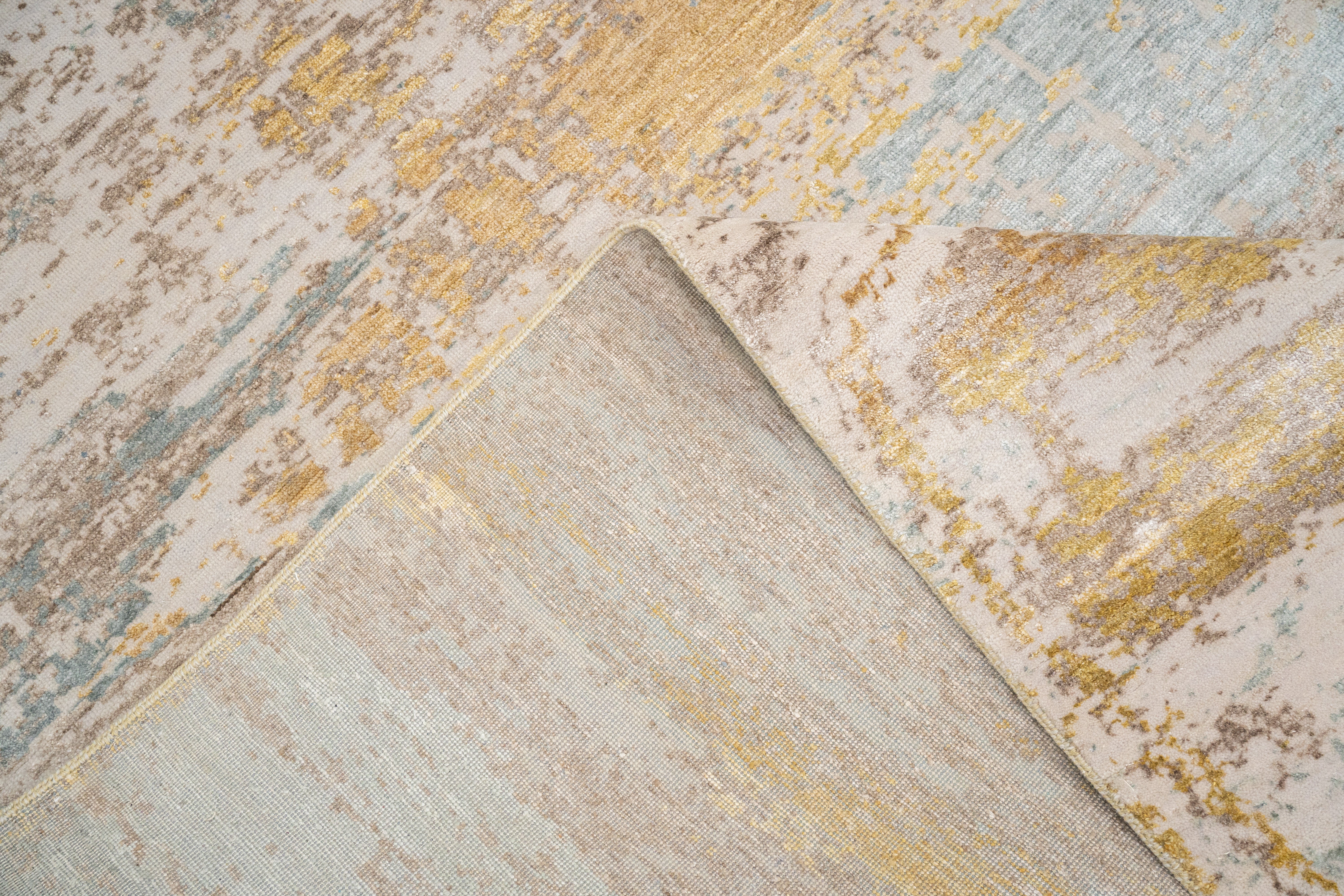 Handknotted Carpet, DIA: 671 DC- FLOOR, Super White Mix