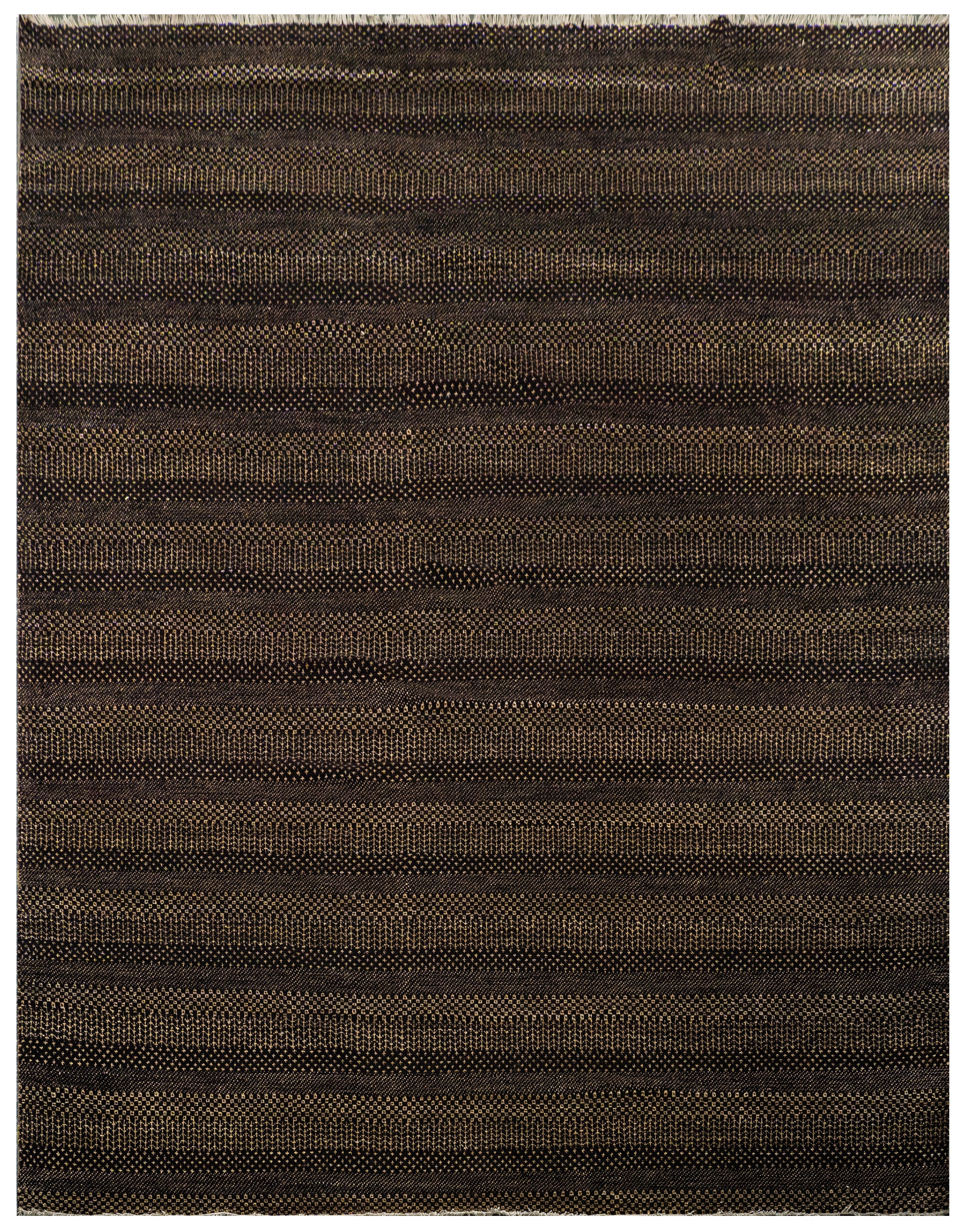 Handknotted Carpet, DIA- 686 MCN, Black & Gold