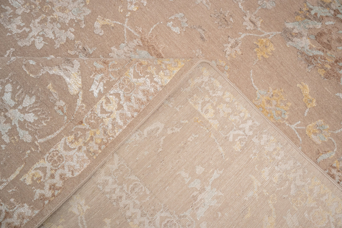Handknotted Carpet, DIA- 69 JKA, Tuscany, French Beige & Black Shadows