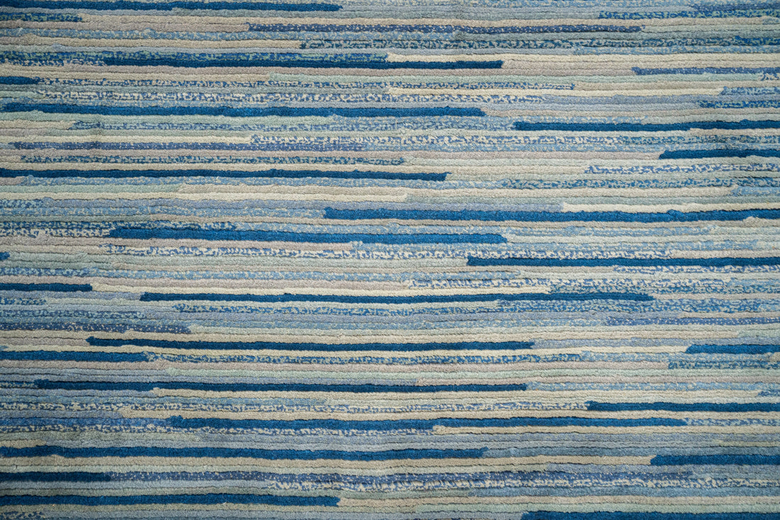 Handknotted Carpet DIA- 7046 MODERN LINEAR PATTERN