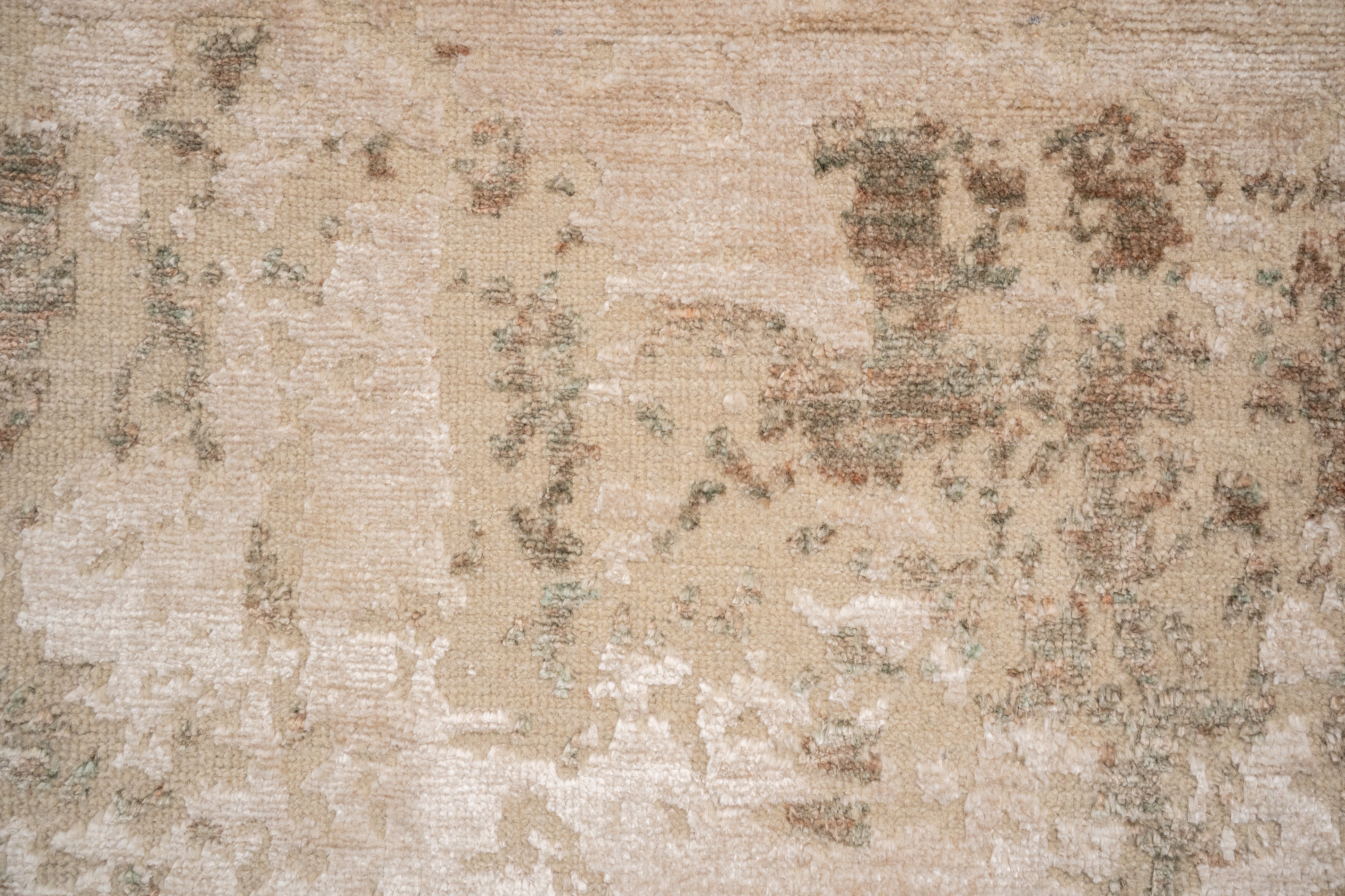 Abstract Design  Handknotted Carpet DIA: 733 GALAXY 23, Desert Sand, Dark Vanilla, Spicy Mix & Camouflage Green