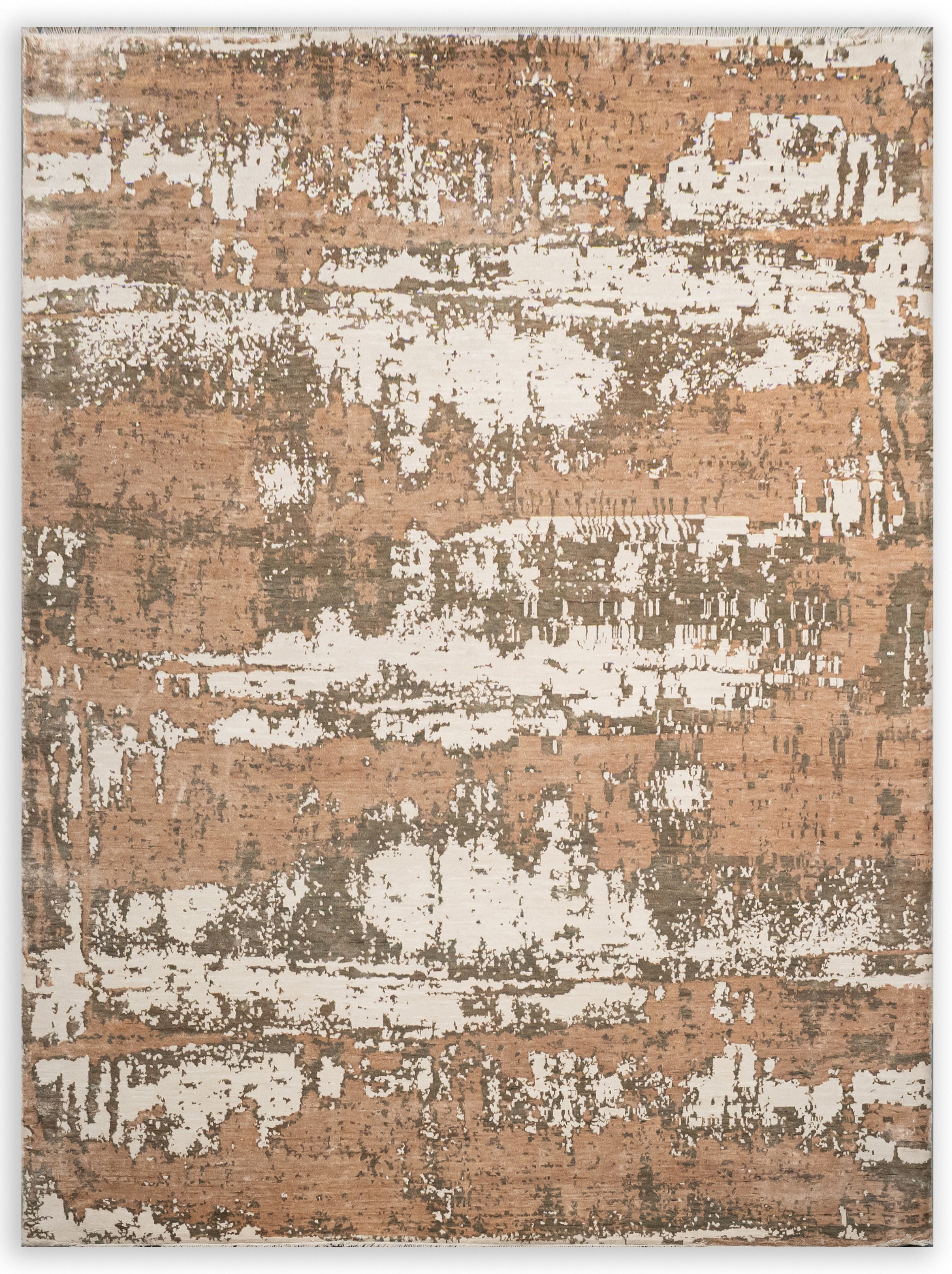 HandKnotted Abstract Carpet DIA- 738 GALAXY 23 Dust Storm, Light Taupe & Umber