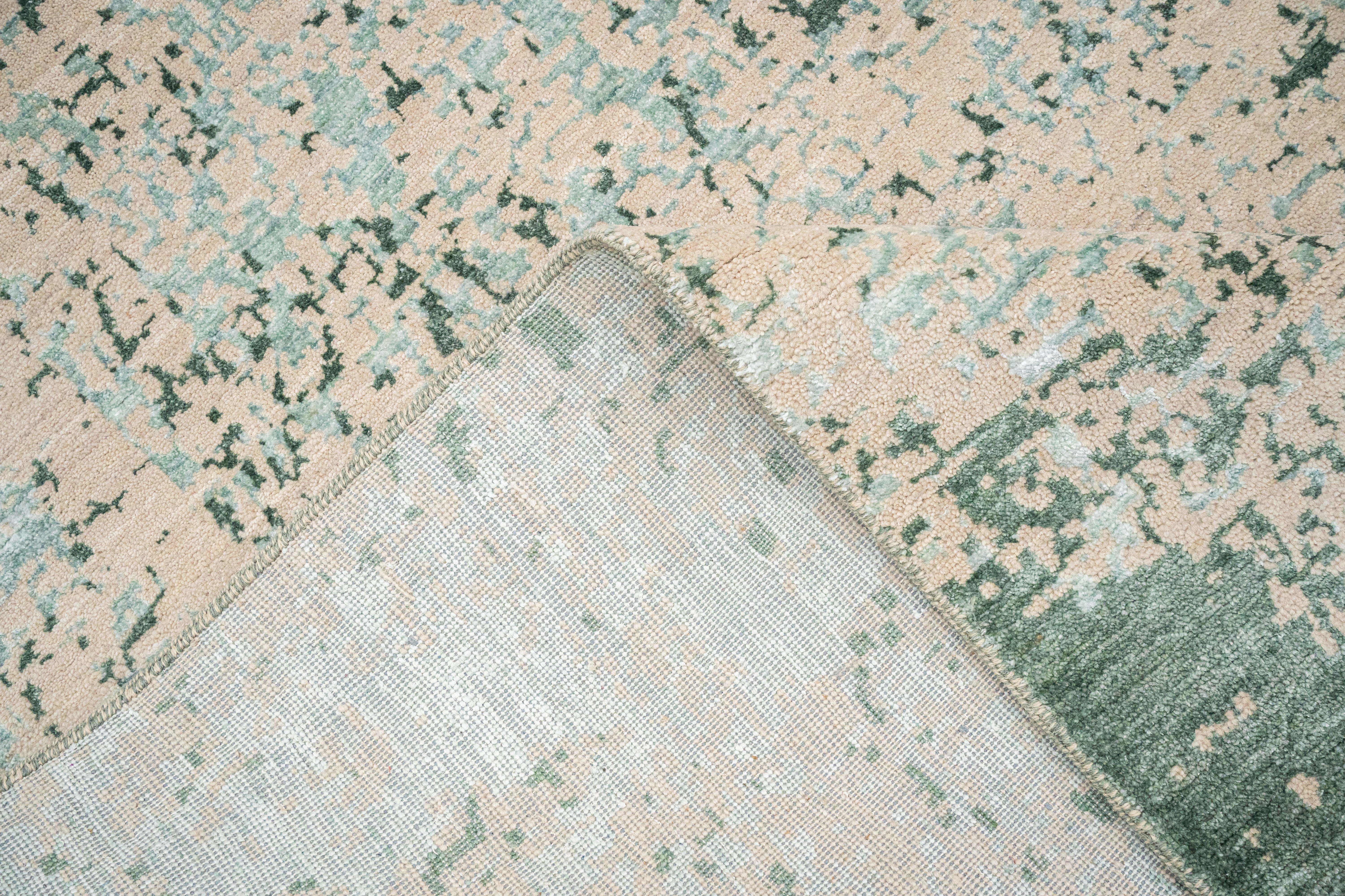 Abstract Design  Handknotted Carpet DIA - 782 GALAXY AJ, Dust Storm & Morning Blue