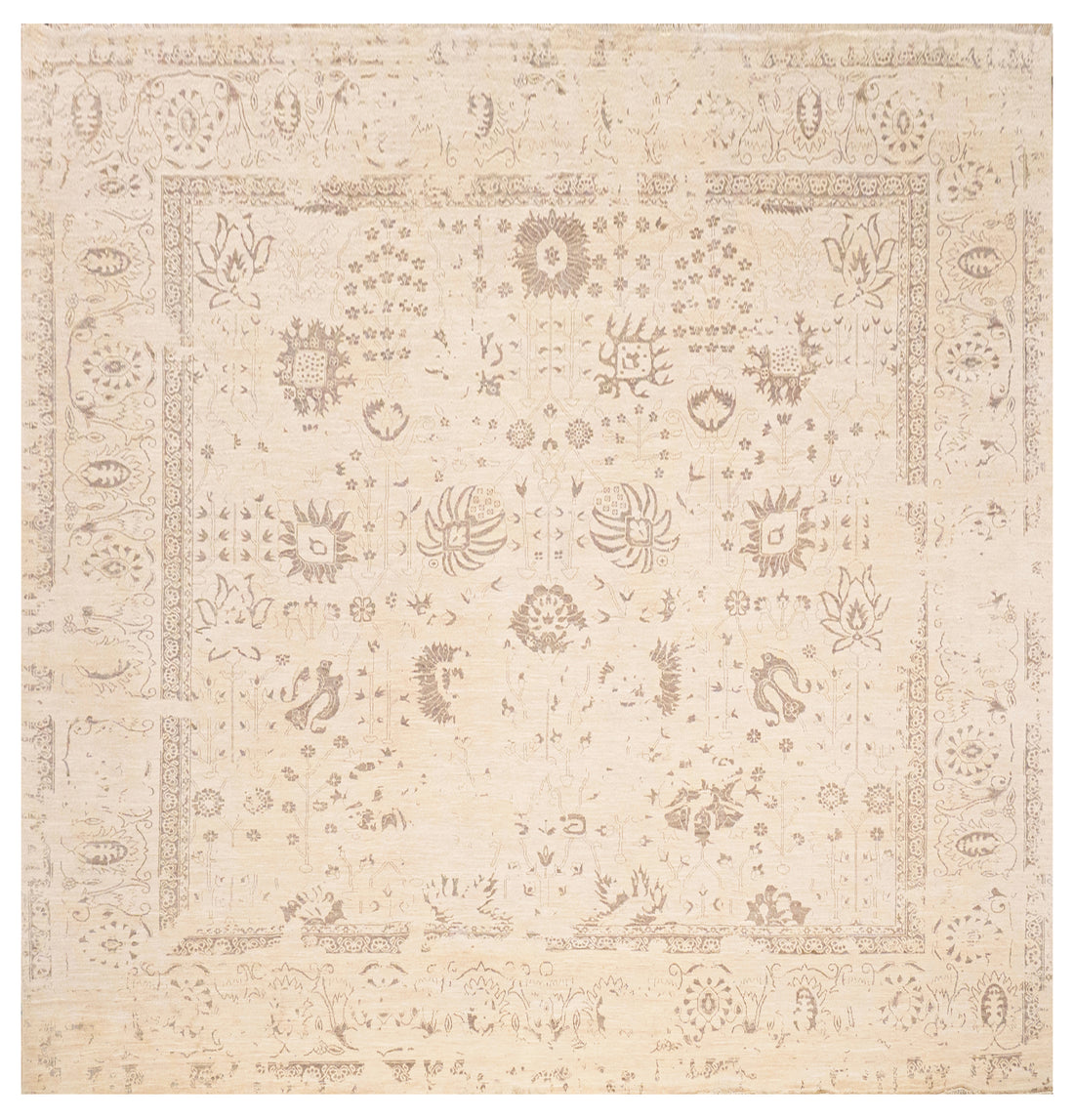 Handknotted Carpet, DIA: 784 VASE 3, Dark Vanilla & Beaver