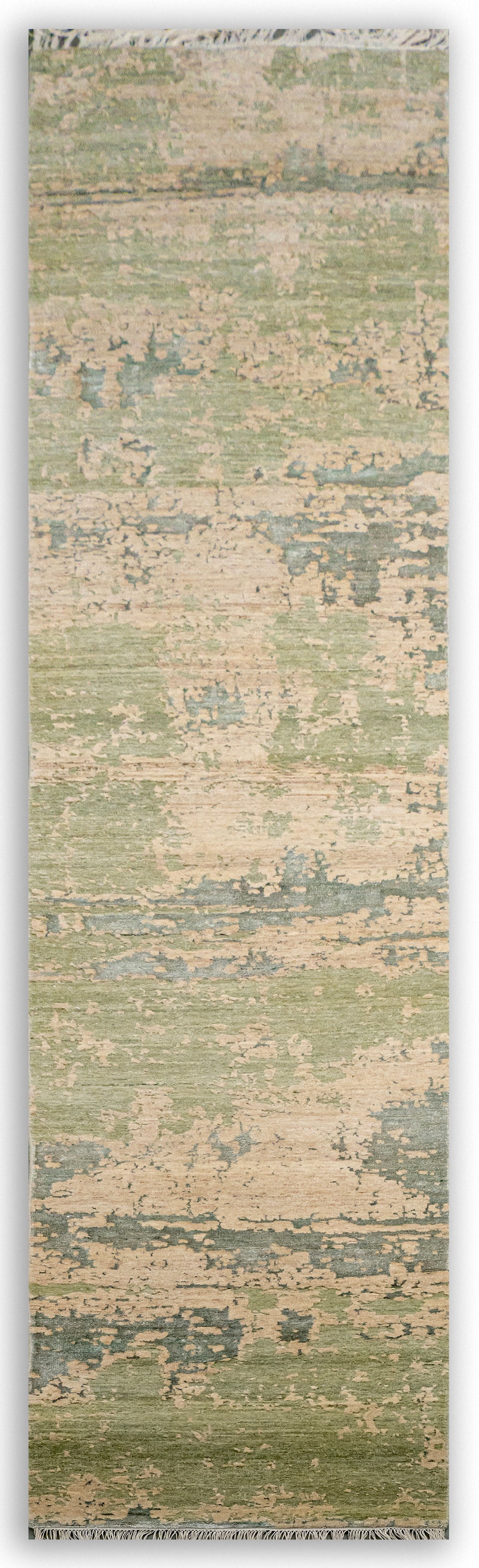HandKnotted Runner Rug DIA- 835 GALAXY 23, Ivory & Green