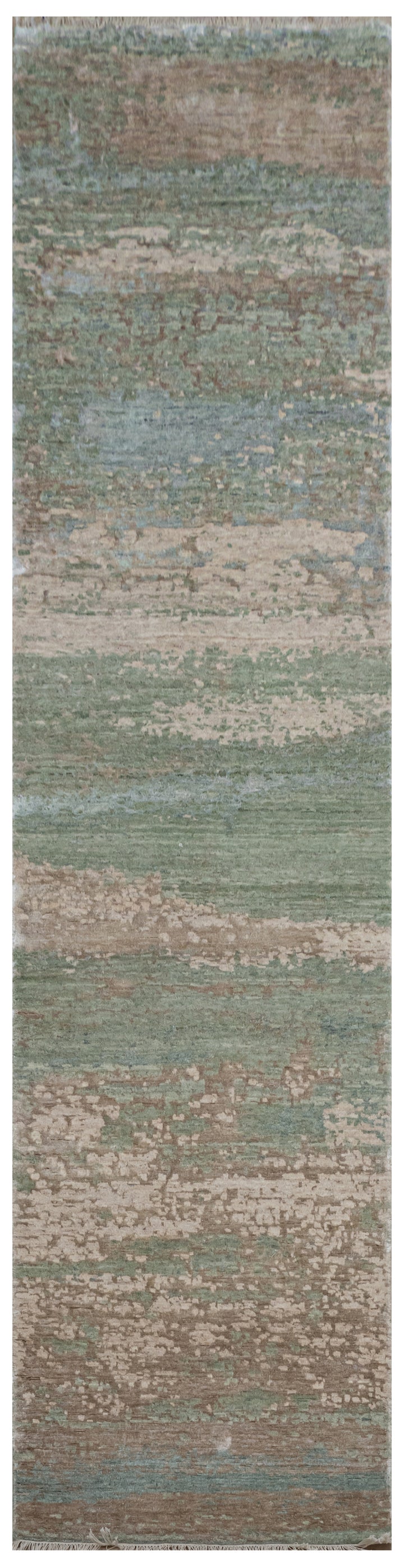 Abstract Handknotted Carpet DIA- 840 GALAXY FLOOR, DESERT SAND, ARTICHOKE LIVER CHESTNUT