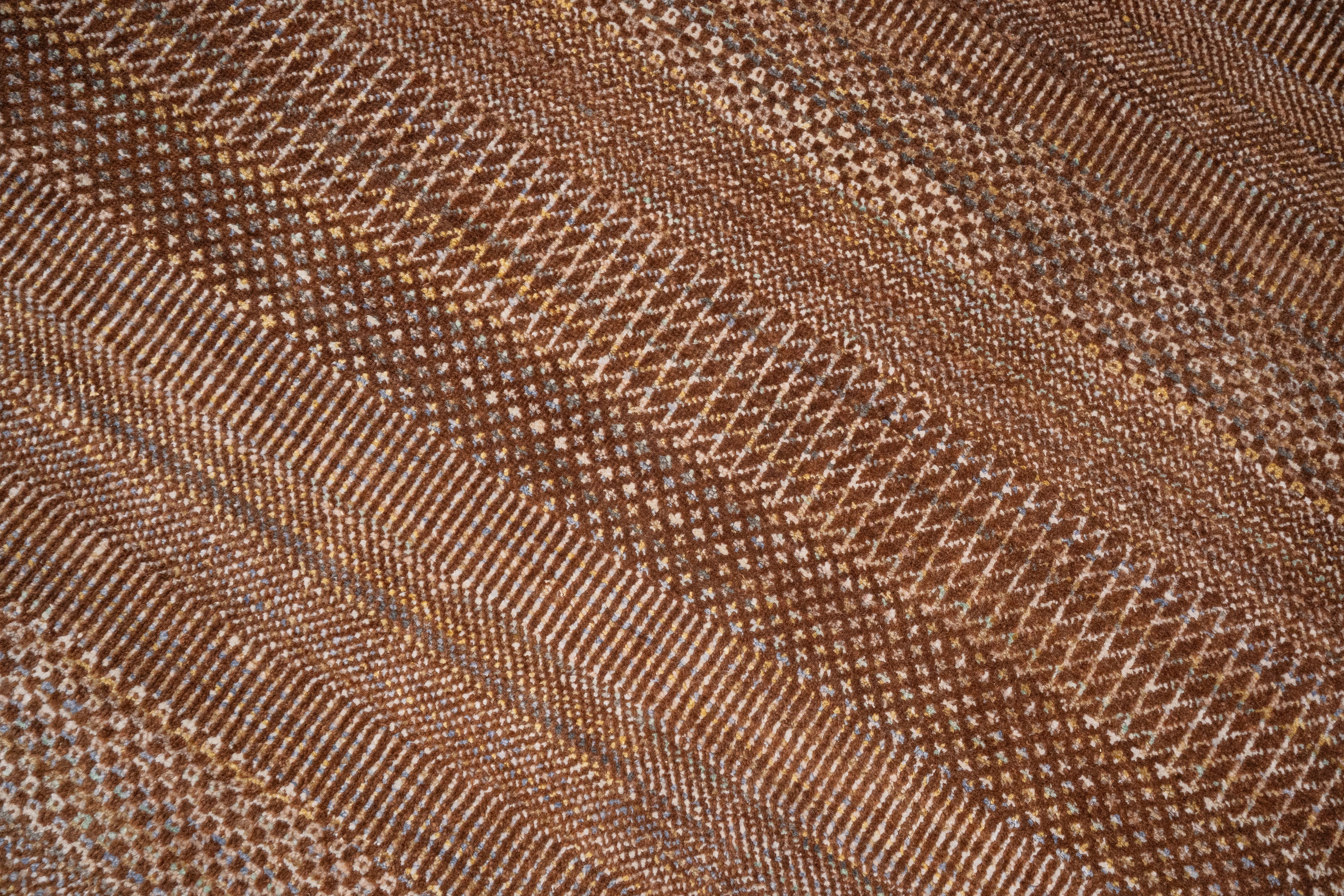 Handknotted Carpet, DIA: 842 MCN, Brown-Nose & French Beige