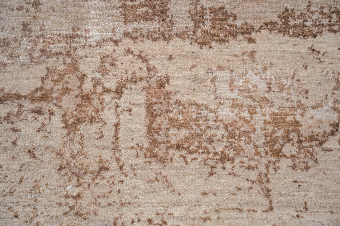 Abstract Design  Handknotted Carpet DIA- 843 GALAXY 23,  Ivory & Brown