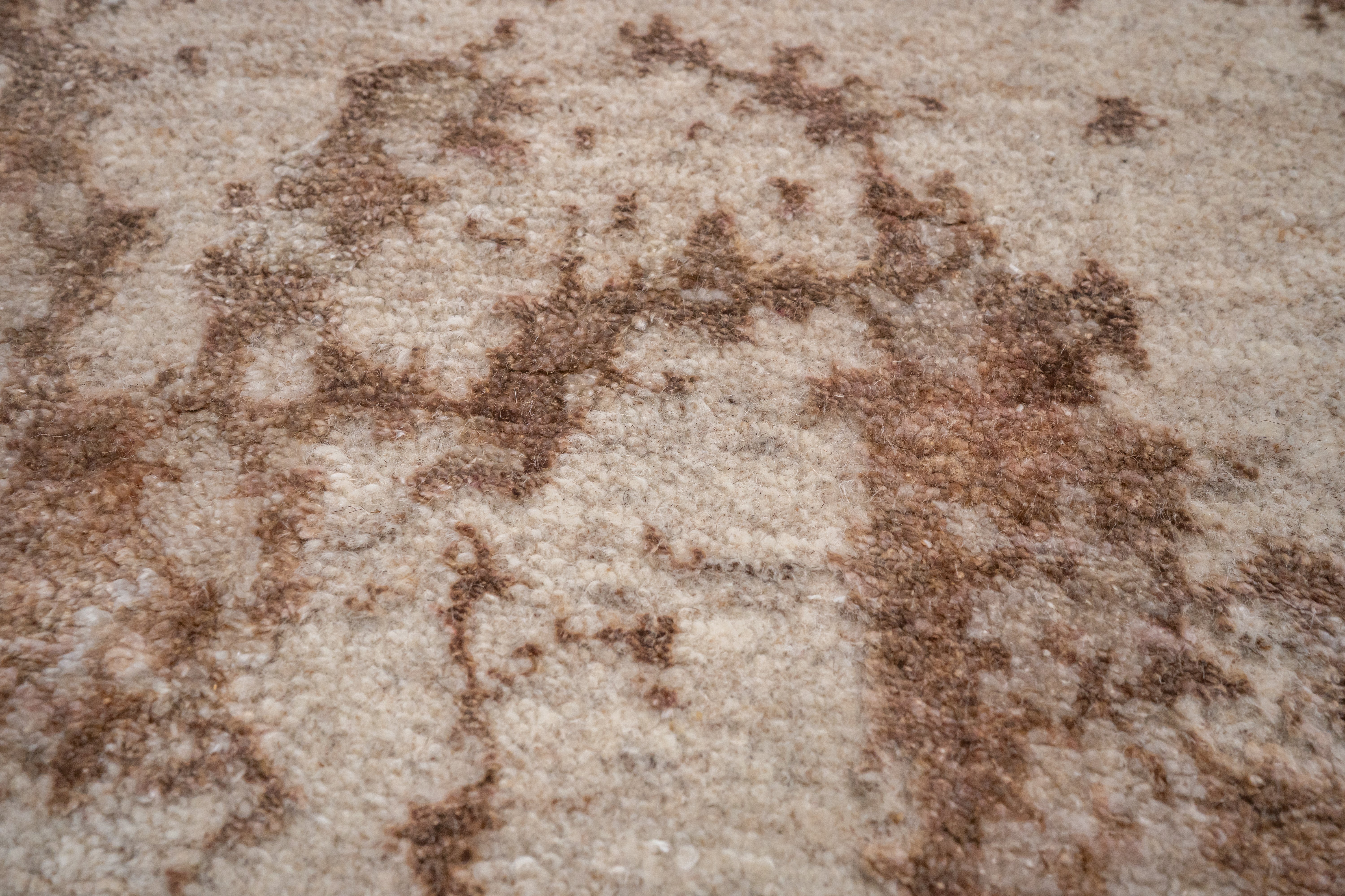 Abstract Design  Handknotted Carpet DIA- 843 GALAXY 23,  Ivory & Brown