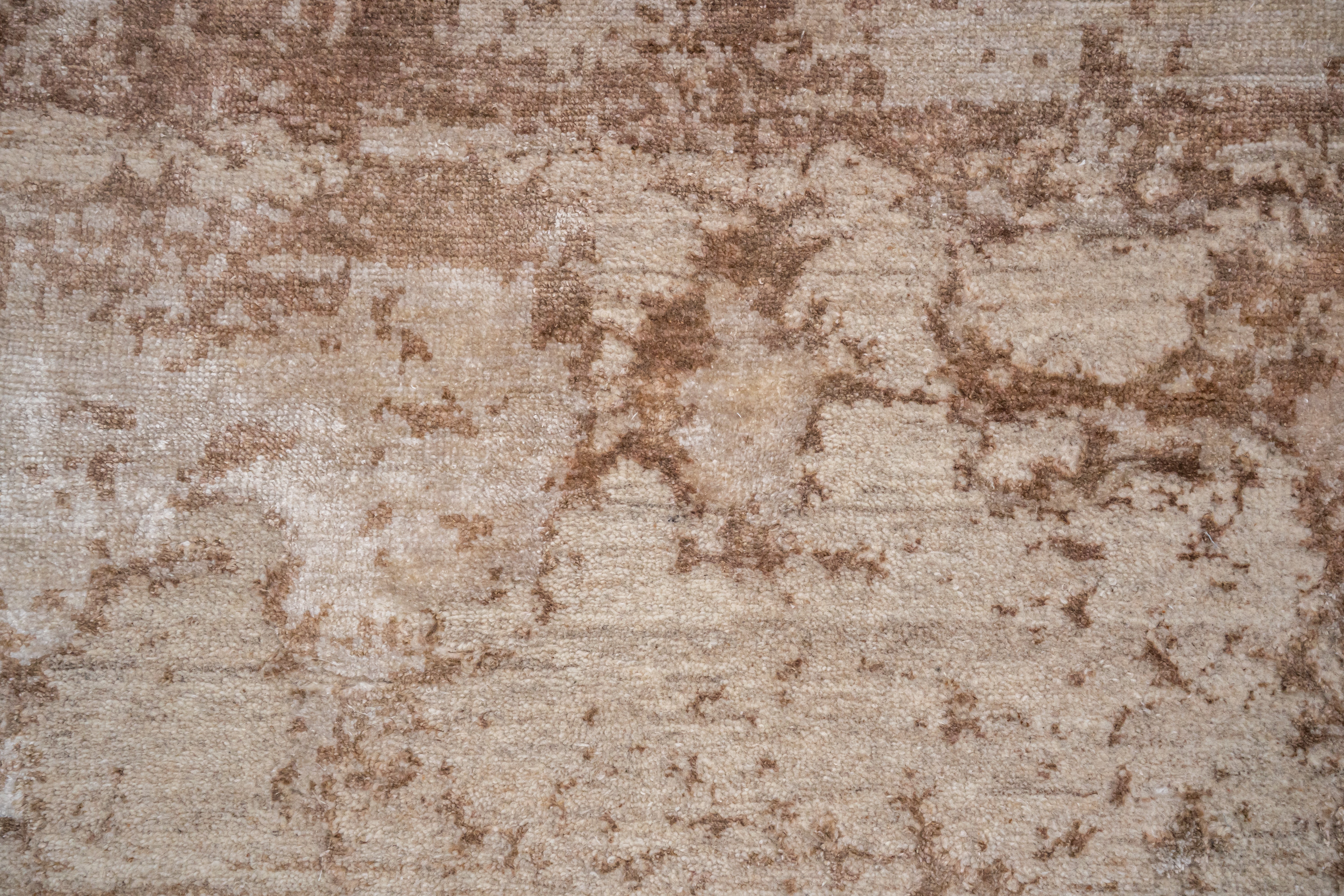 Abstract Design  Handknotted Carpet DIA- 843 GALAXY 23,  Ivory & Brown