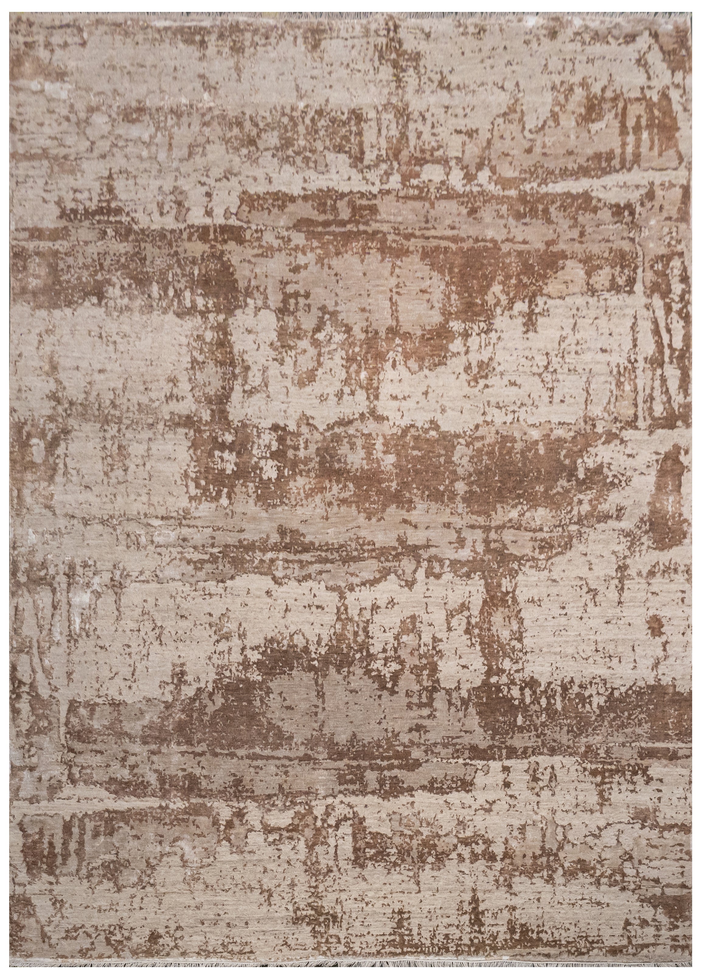 Abstract Design  Handknotted Carpet DIA- 843 GALAXY 23,  Ivory & Brown