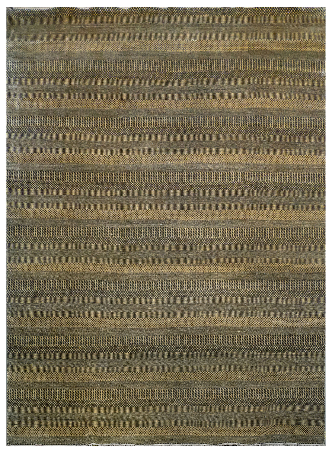 Handknotted Carpet DIA- 85 MCN,  Black Olive & Aztec Gold