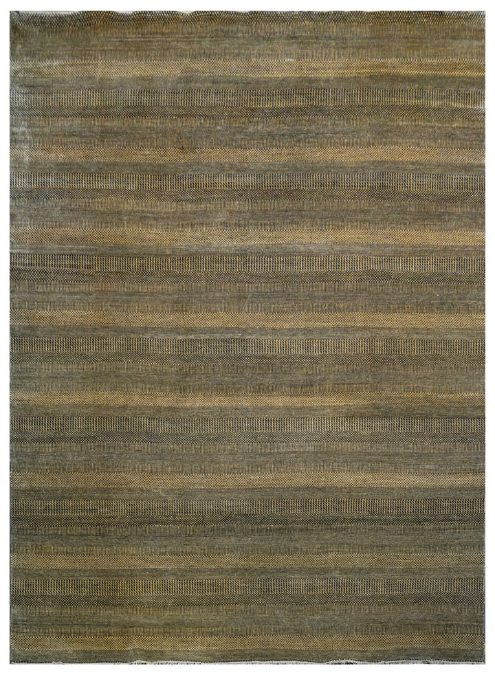 Handknotted Carpet DIA- 85 MCN,  Black Olive & Aztec Gold