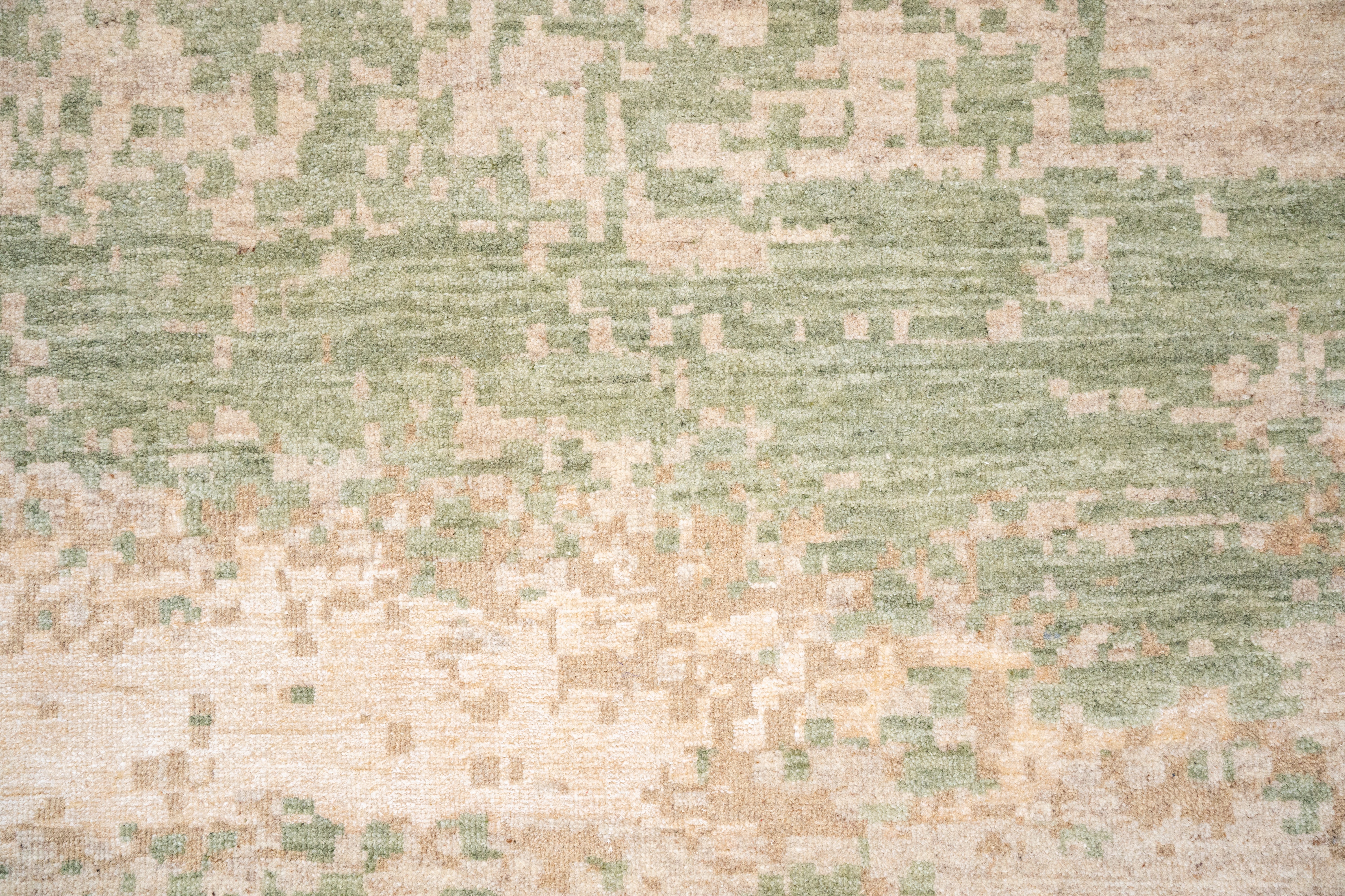 Abstract Design  Handknotted Carpet DIA - 859 GALAXY 15, Artichoke, Pale Taupe & Dust Storm