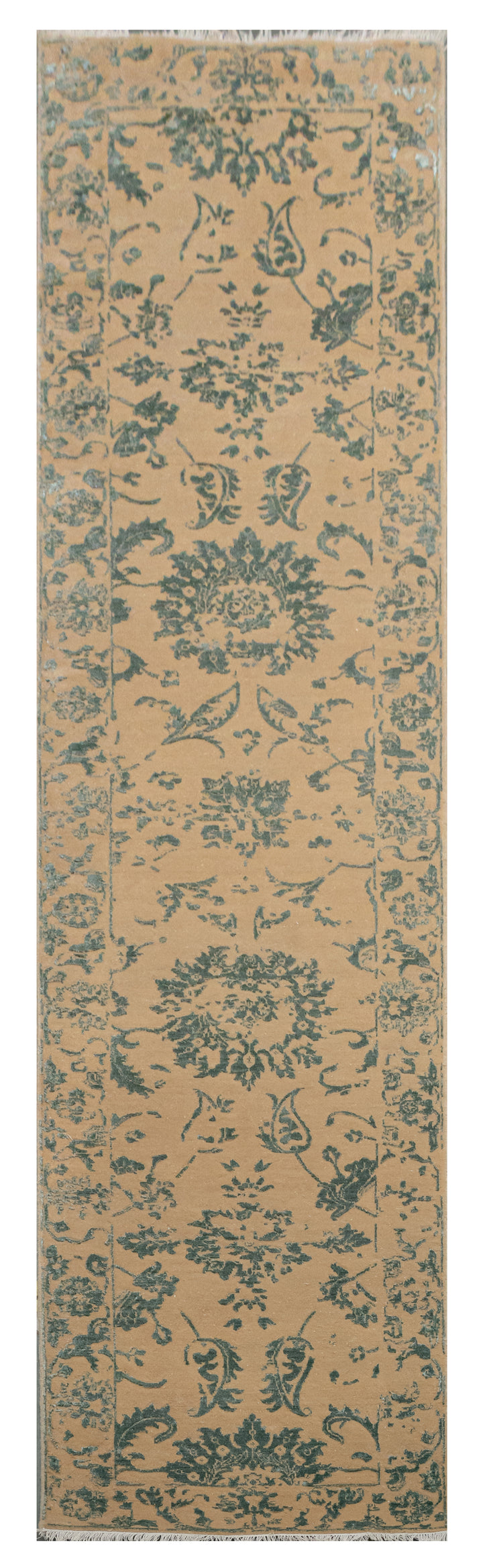 Handknotted Rug  DIA- 865 JKA CAMEL & AQUA