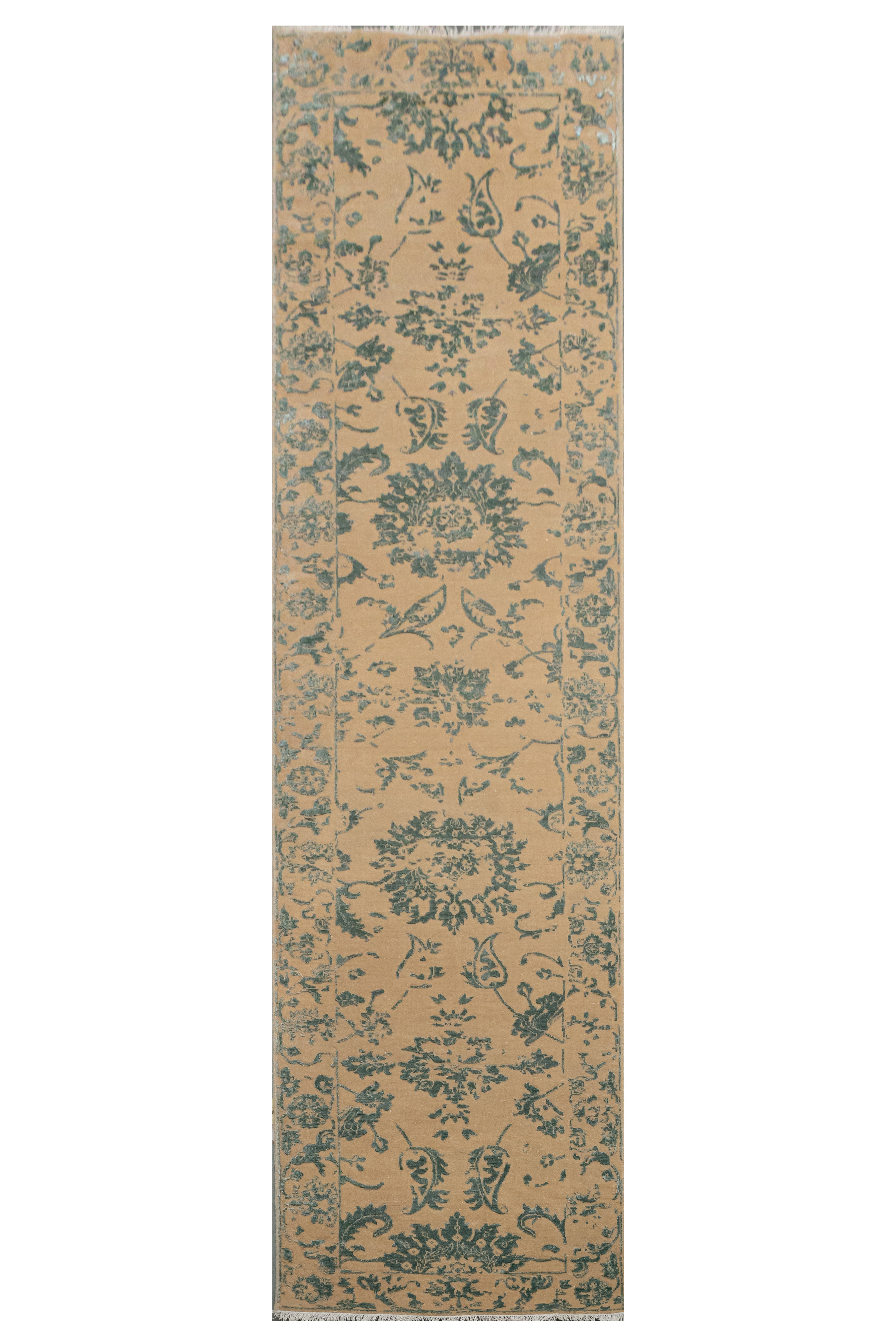 Handknotted Rug  DIA- 865 JKA CAMEL & AQUA