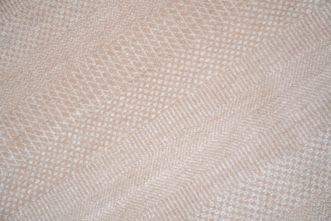 Handknotted Carpet DIA- 87 MCN,  Dark Vanilla & Platinum