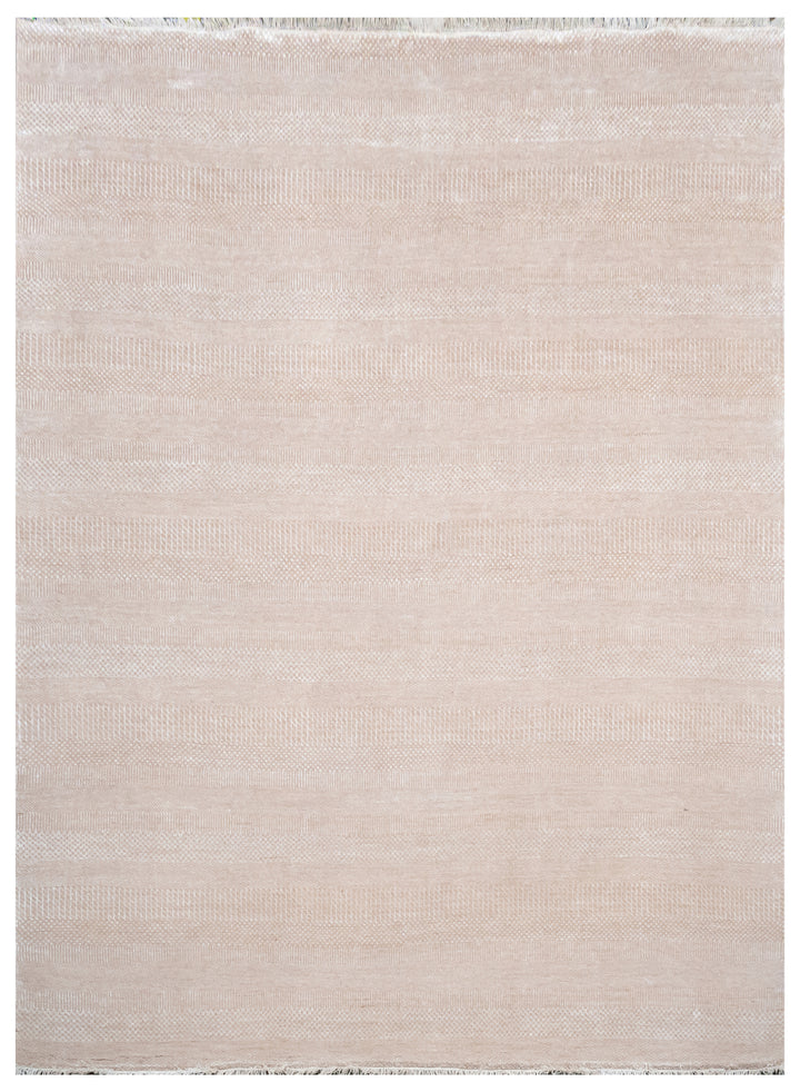 Handknotted Carpet DIA- 87 MCN,  Dark Vanilla & Platinum