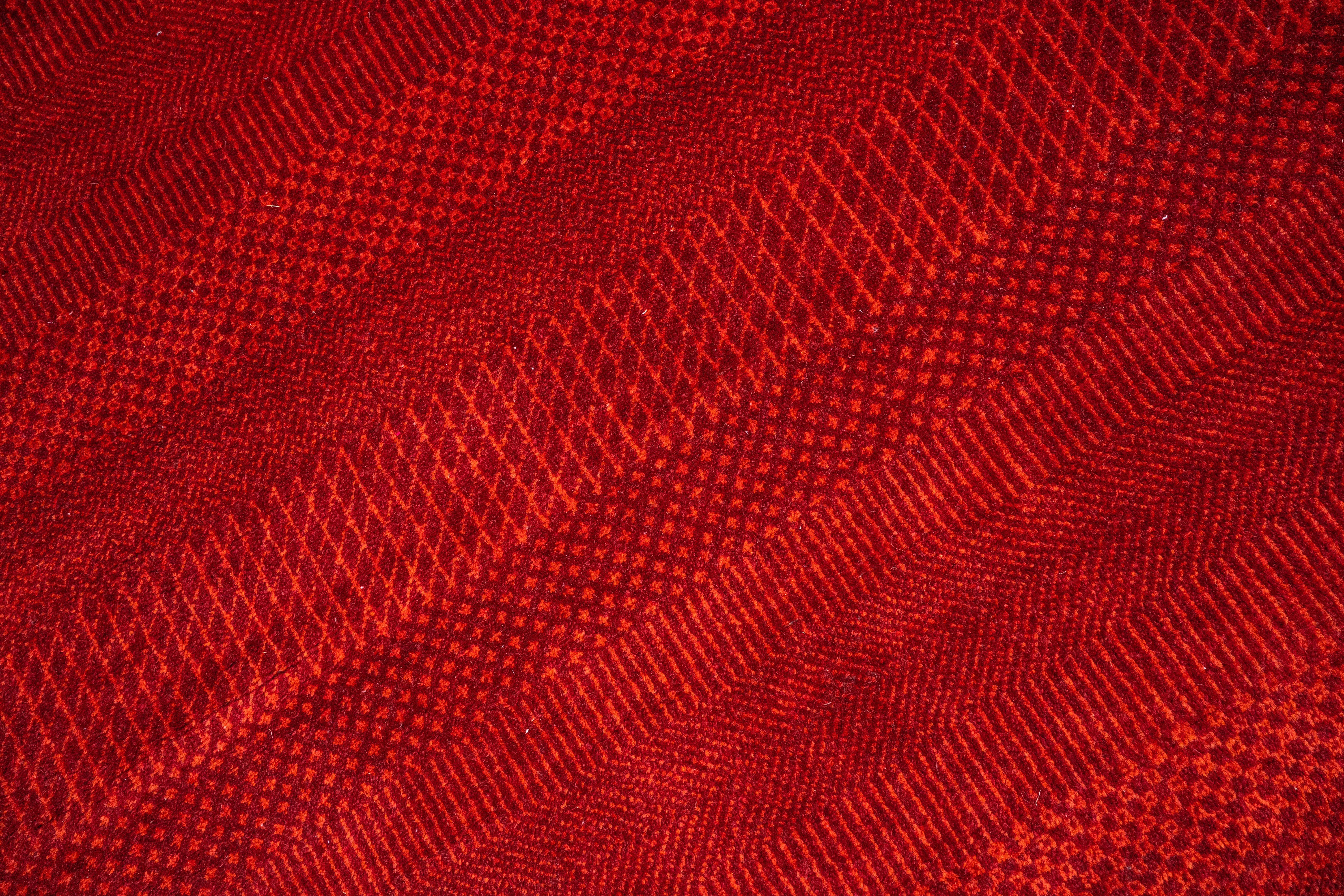 Handknotted Carpet, DIA: 873 DC- MCN,  Red & Rust