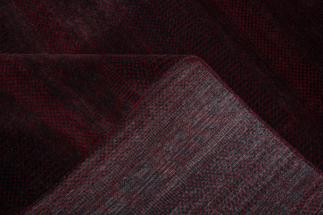 Handknotted Carpet DIA- 876 MCN,  Rust & Black