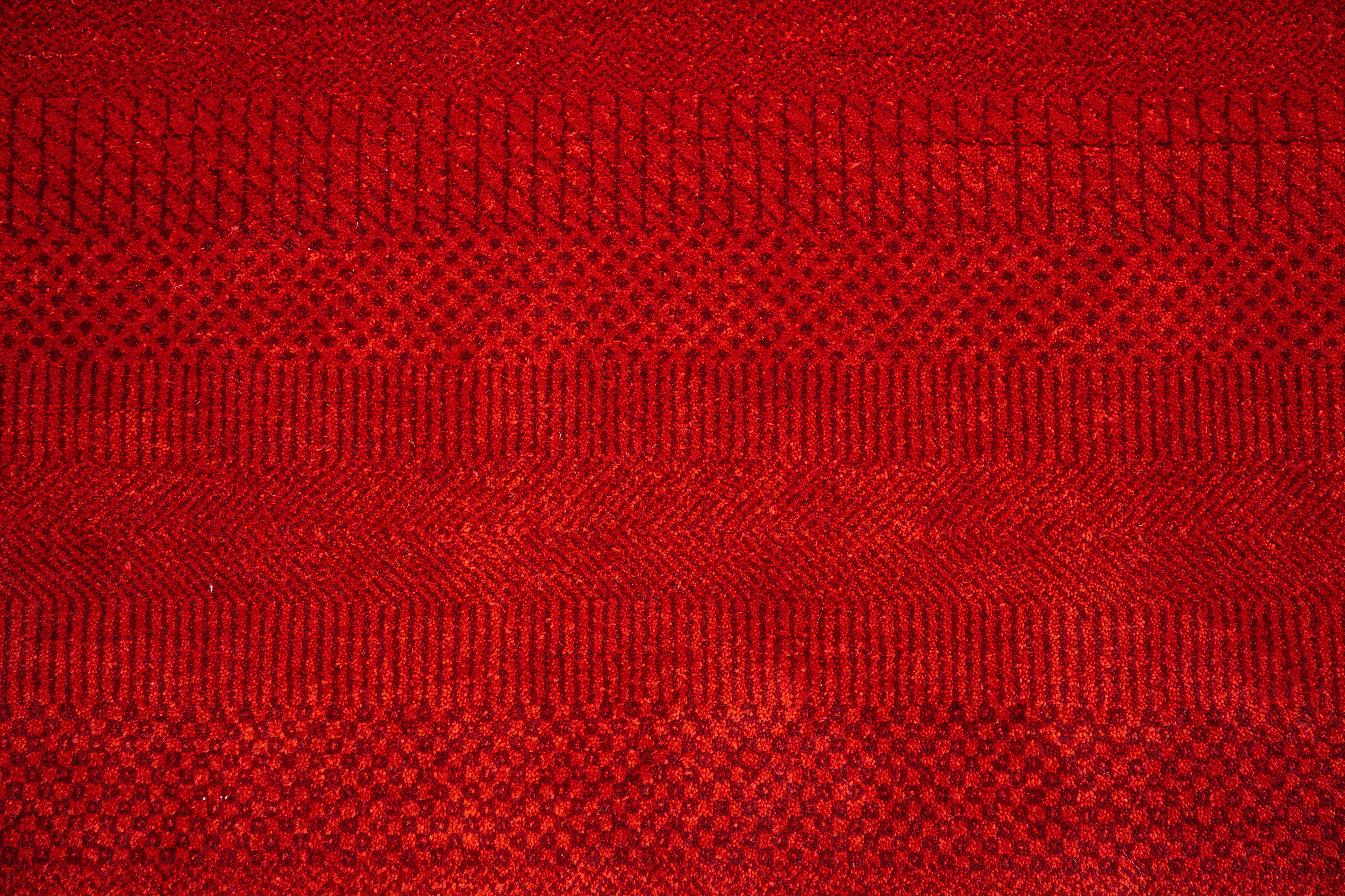 Handknotted Carpet, DIA: 877  MCN, Red & Rust