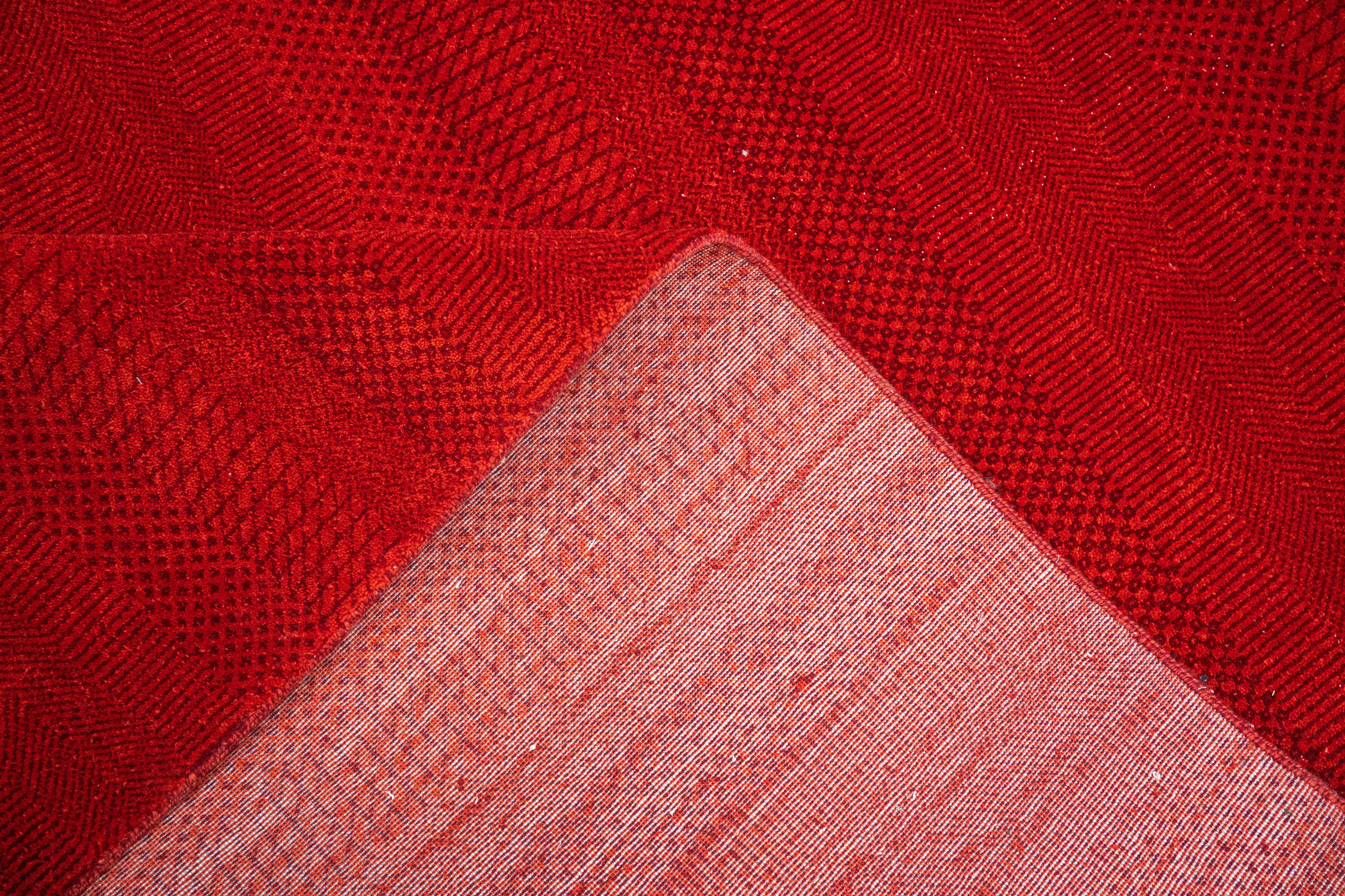 Handknotted Carpet, DIA: 877  MCN, Red & Rust