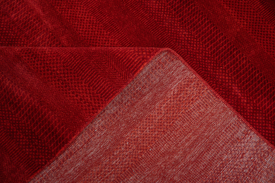 Handknotted  Rug DIA- 878 MCN, Red & Rust