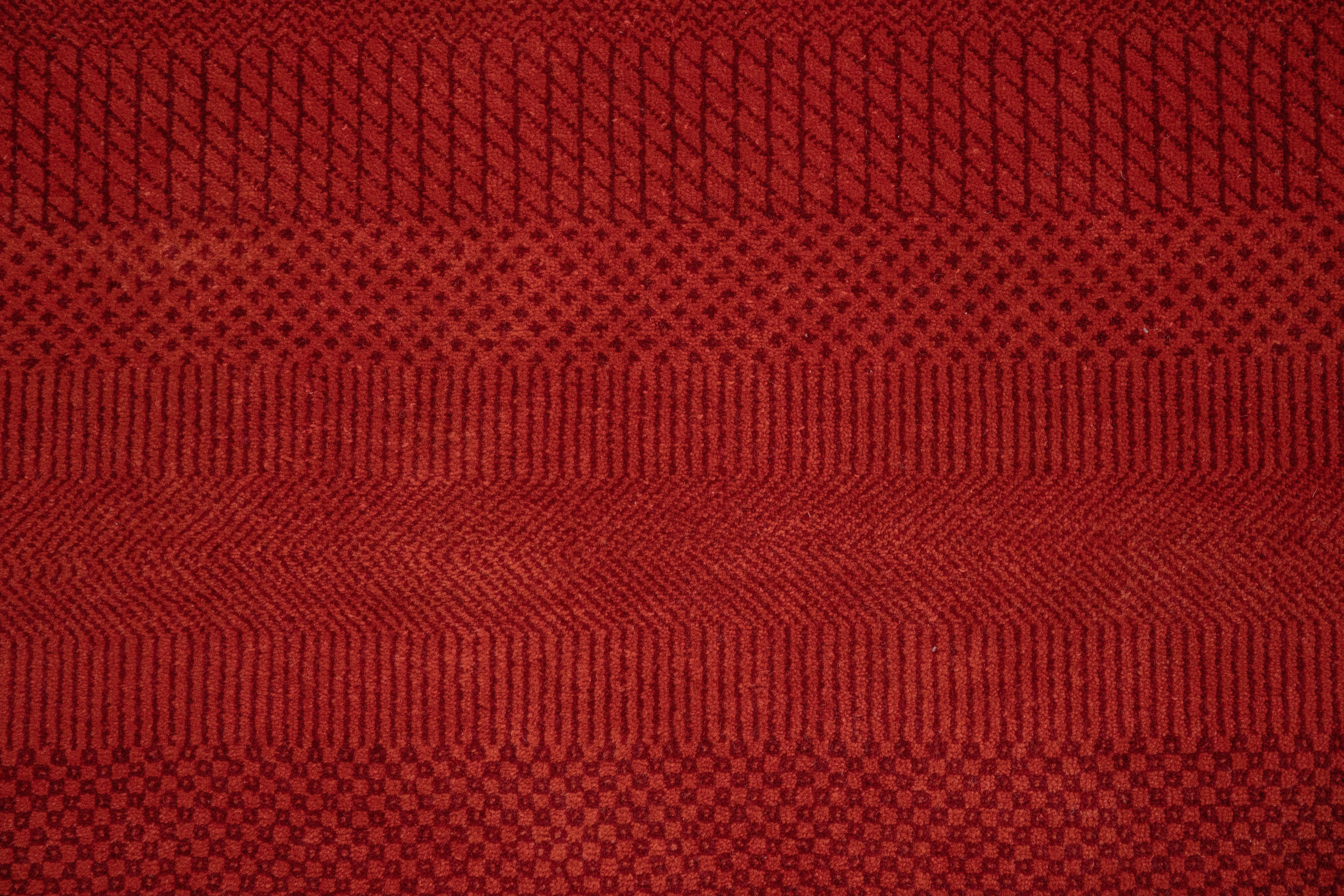 Handknotted Carpet, DIA- 881 MCN, Red & Rust