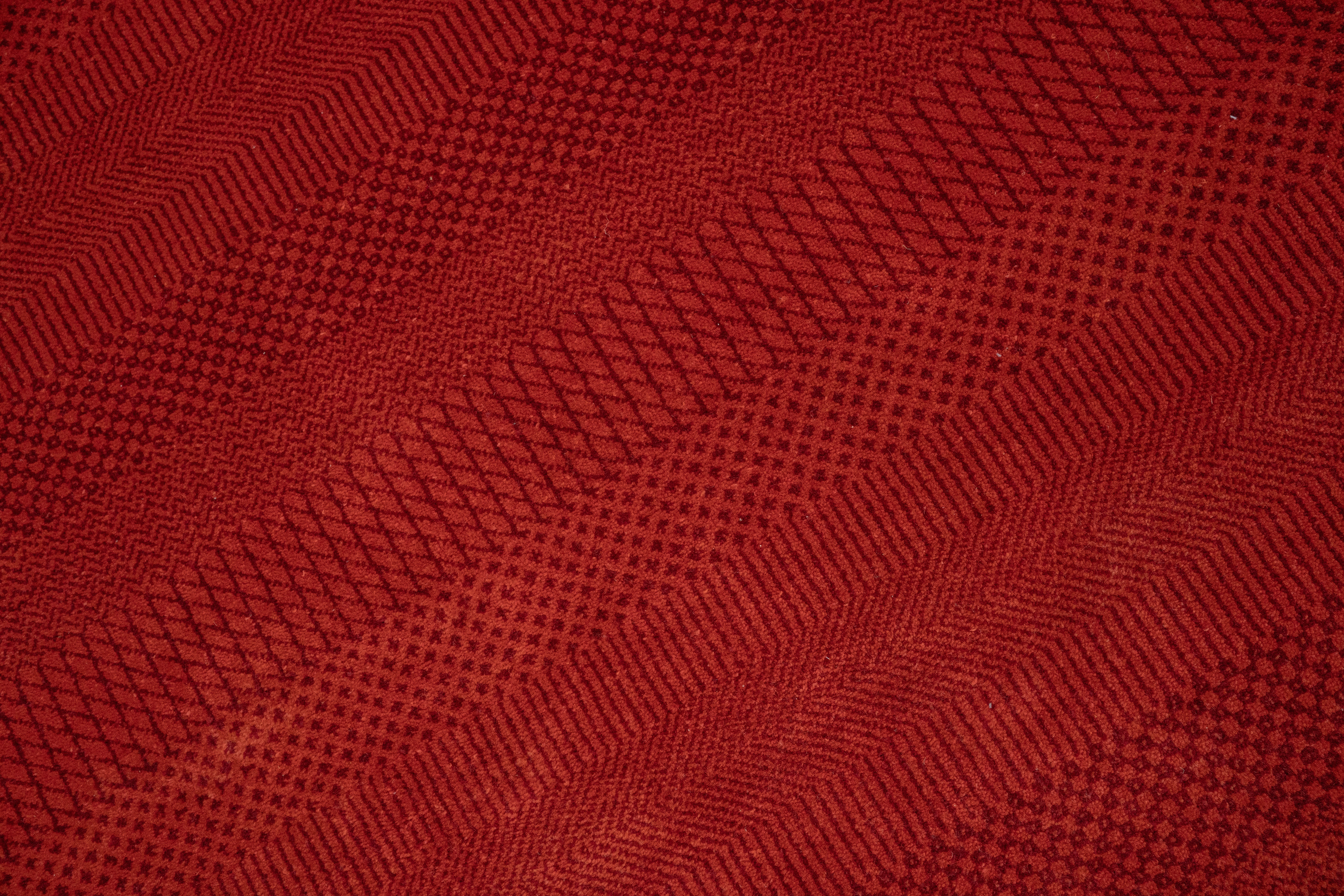 Handknotted Carpet, DIA- 881 MCN, Red & Rust