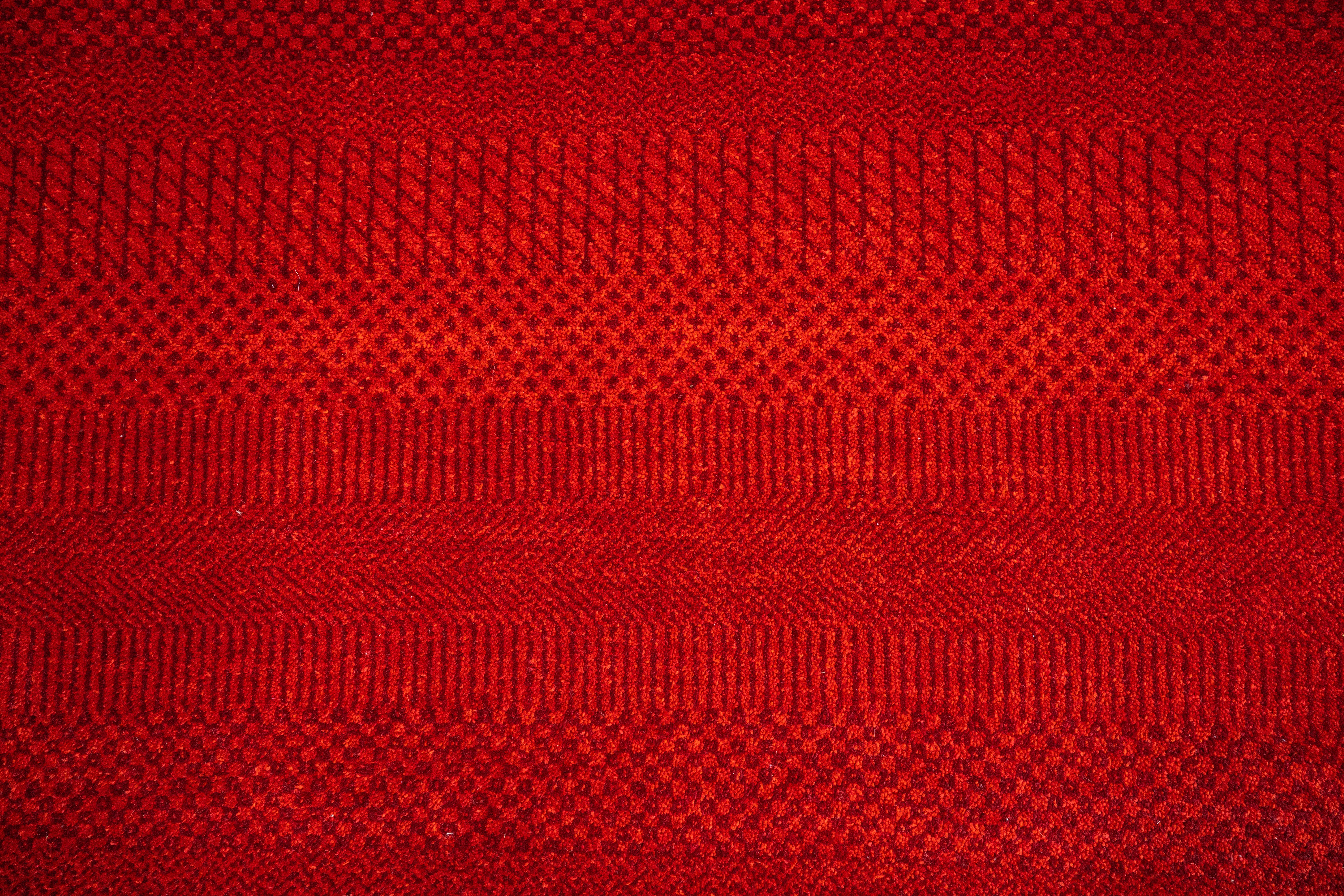 Handknotted Carpet, DIA: 886 MCN, Red & Barn Red
