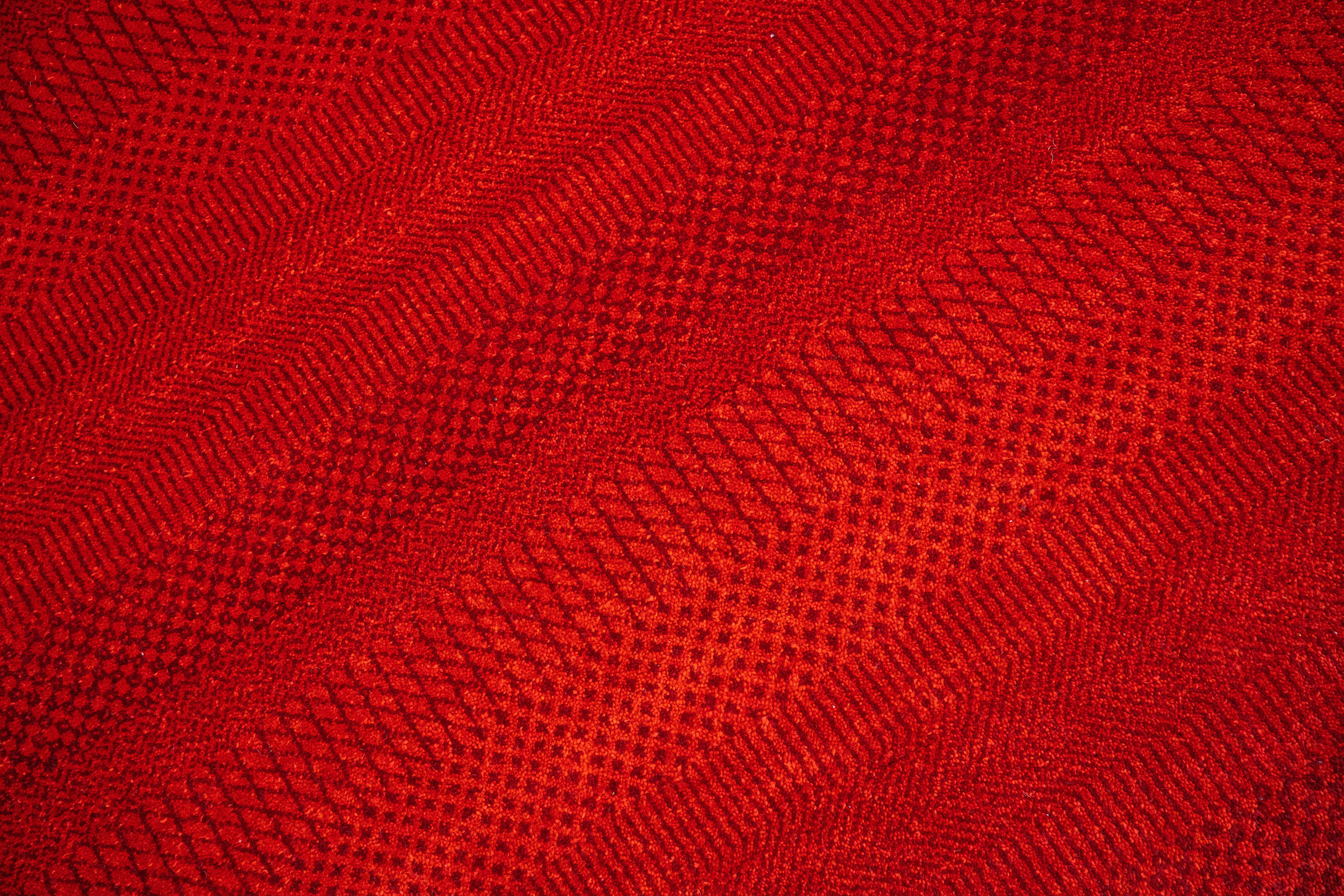 Handknotted Carpet, DIA: 886 MCN, Red & Barn Red