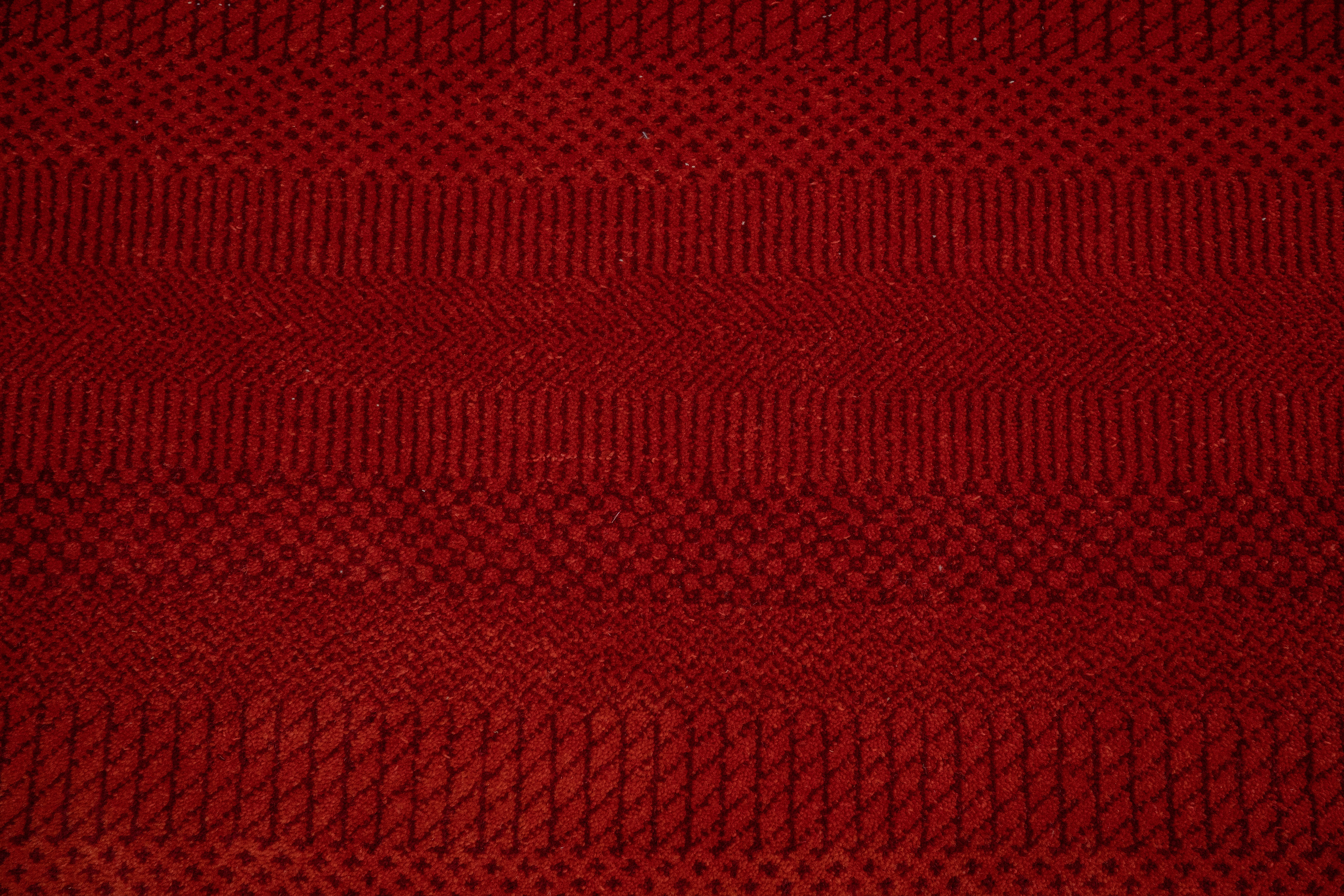 Handknotted Carpet, DIA- 892 MCN, Red & Rust