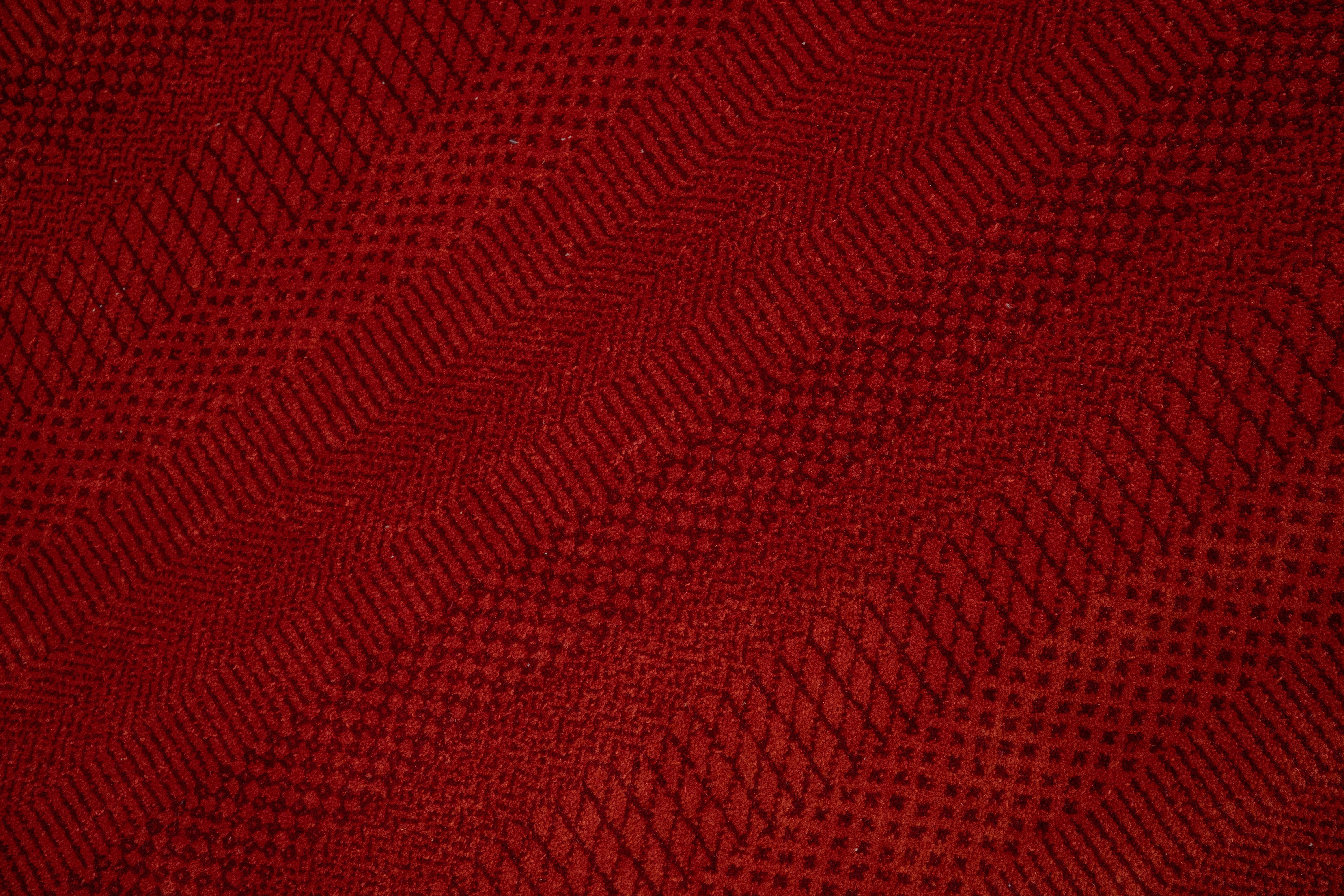 Handknotted Carpet, DIA- 892 MCN, Red & Rust