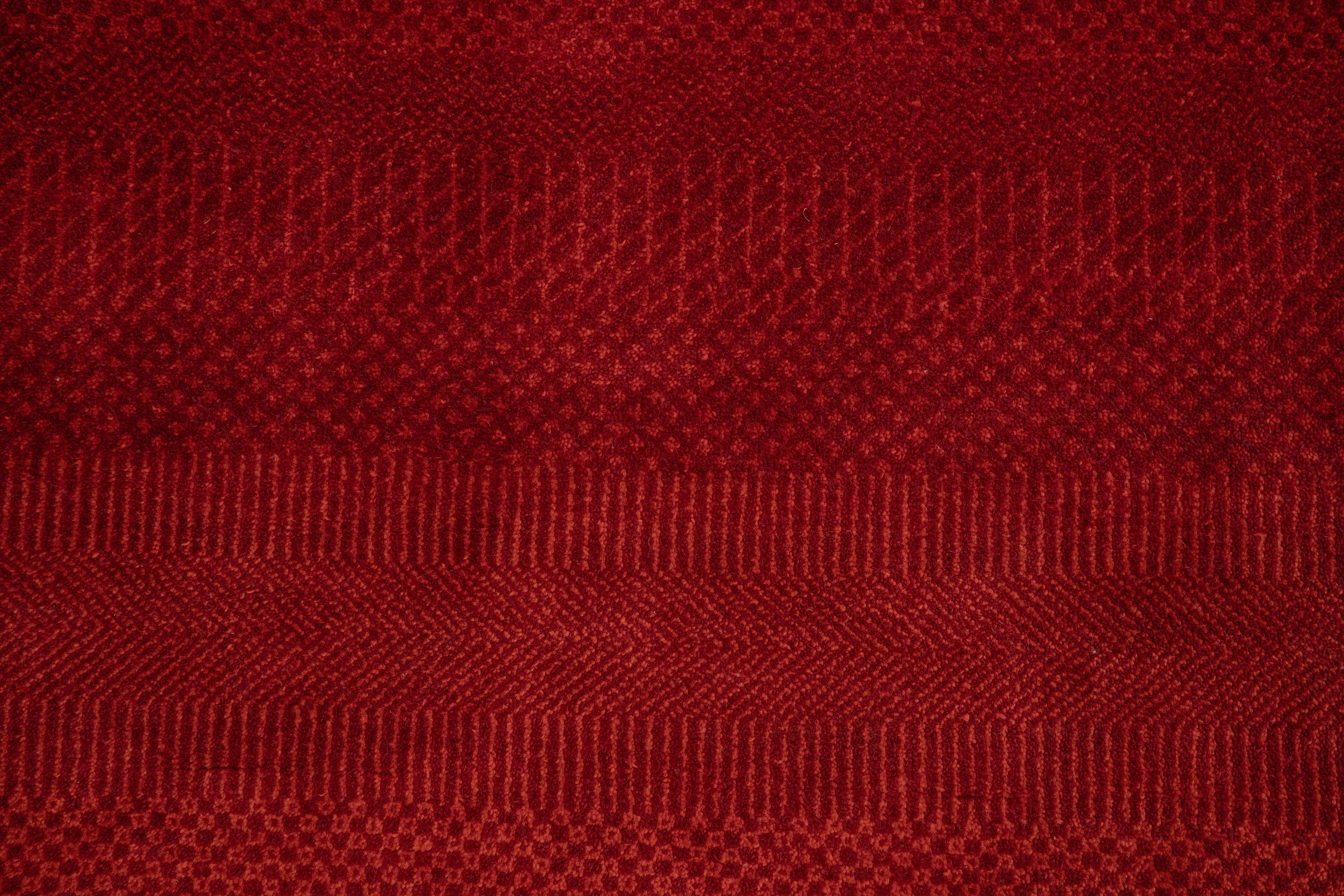 Handknotted Carpet, DIA- 883 MCN, Red & Rust
